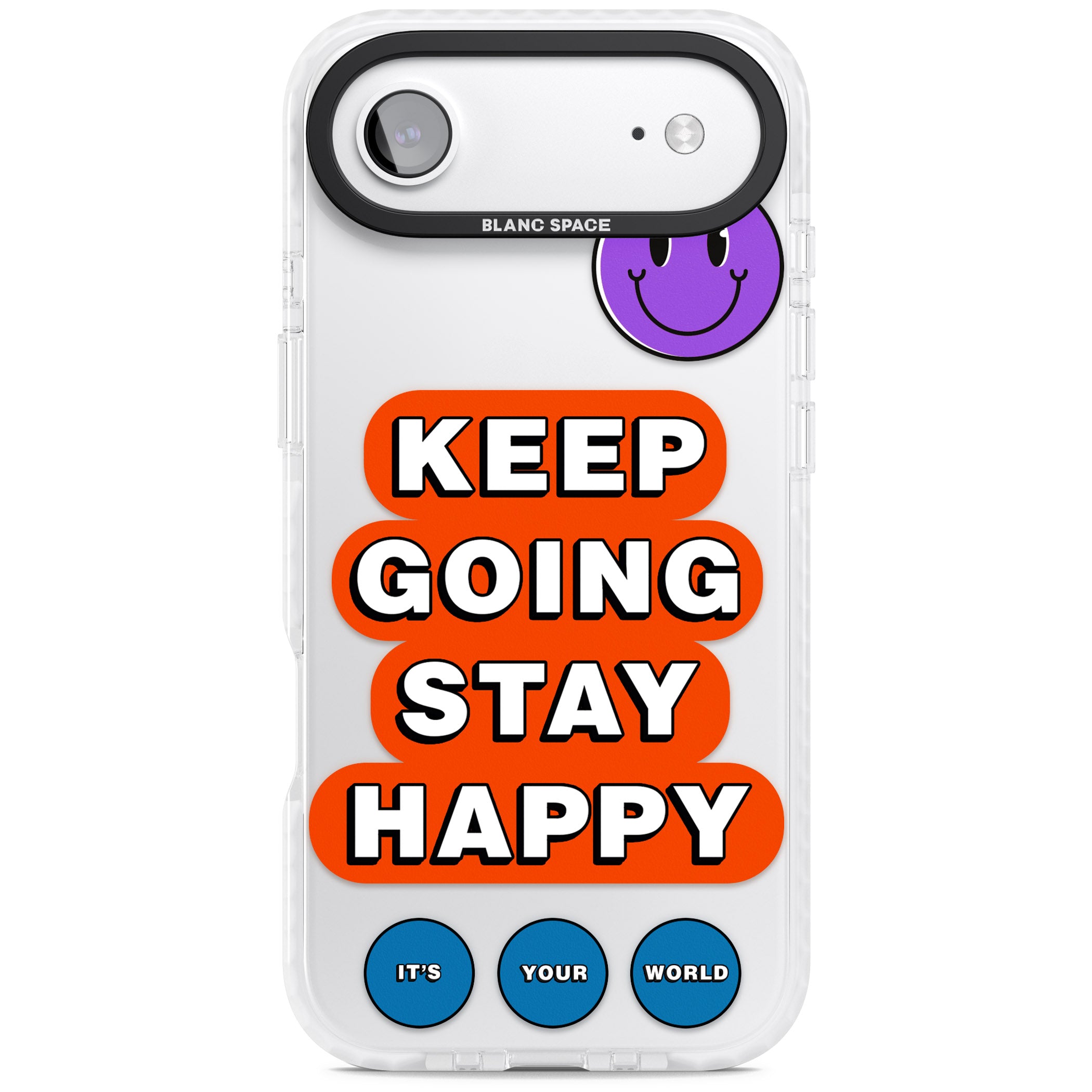 Keep Going Stay Happy iPhone 17 Air Impact Clear Phone Case