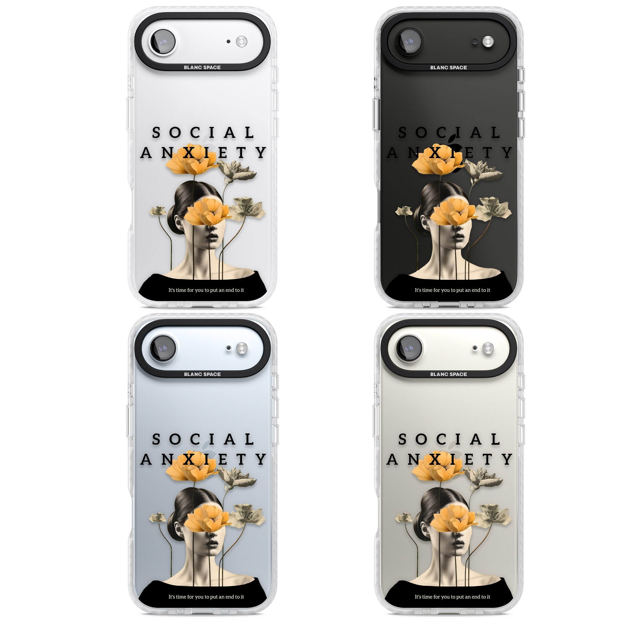 Social Anxiety iPhone 17 Air Impact Clear Phone Case APT Impact Protection