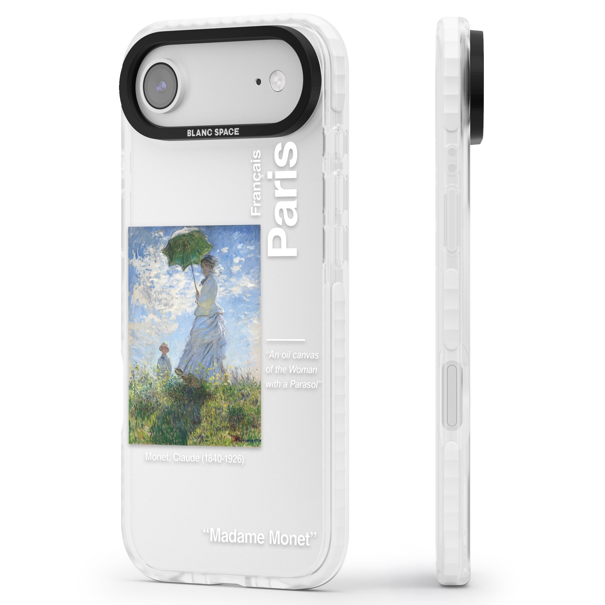 Madame Monet And Her Son iPhone 17 Air Impact Clear Phone Case Side Profile