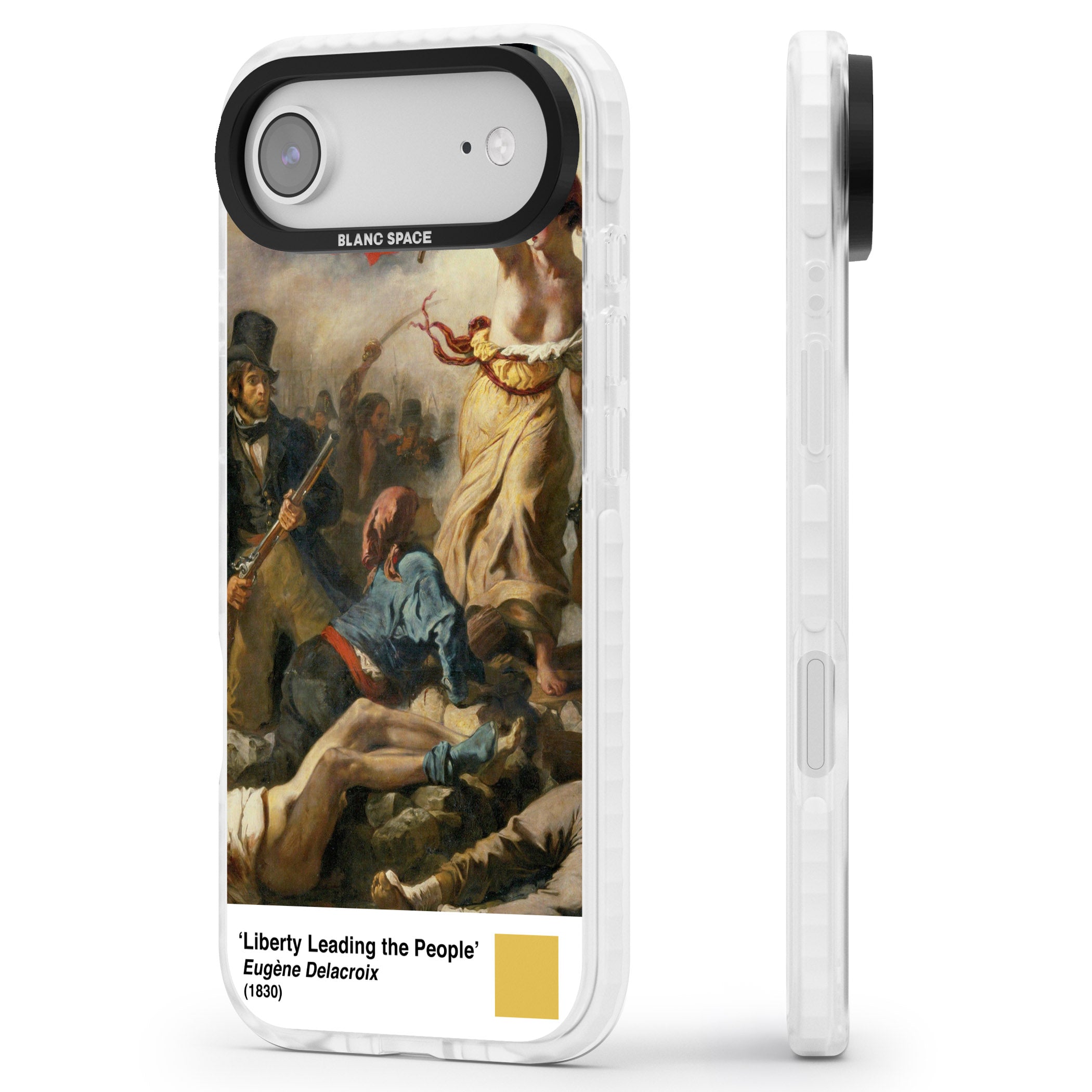 Liberty Leading The People iPhone 17 Air Impact Clear Phone Case Side Profile