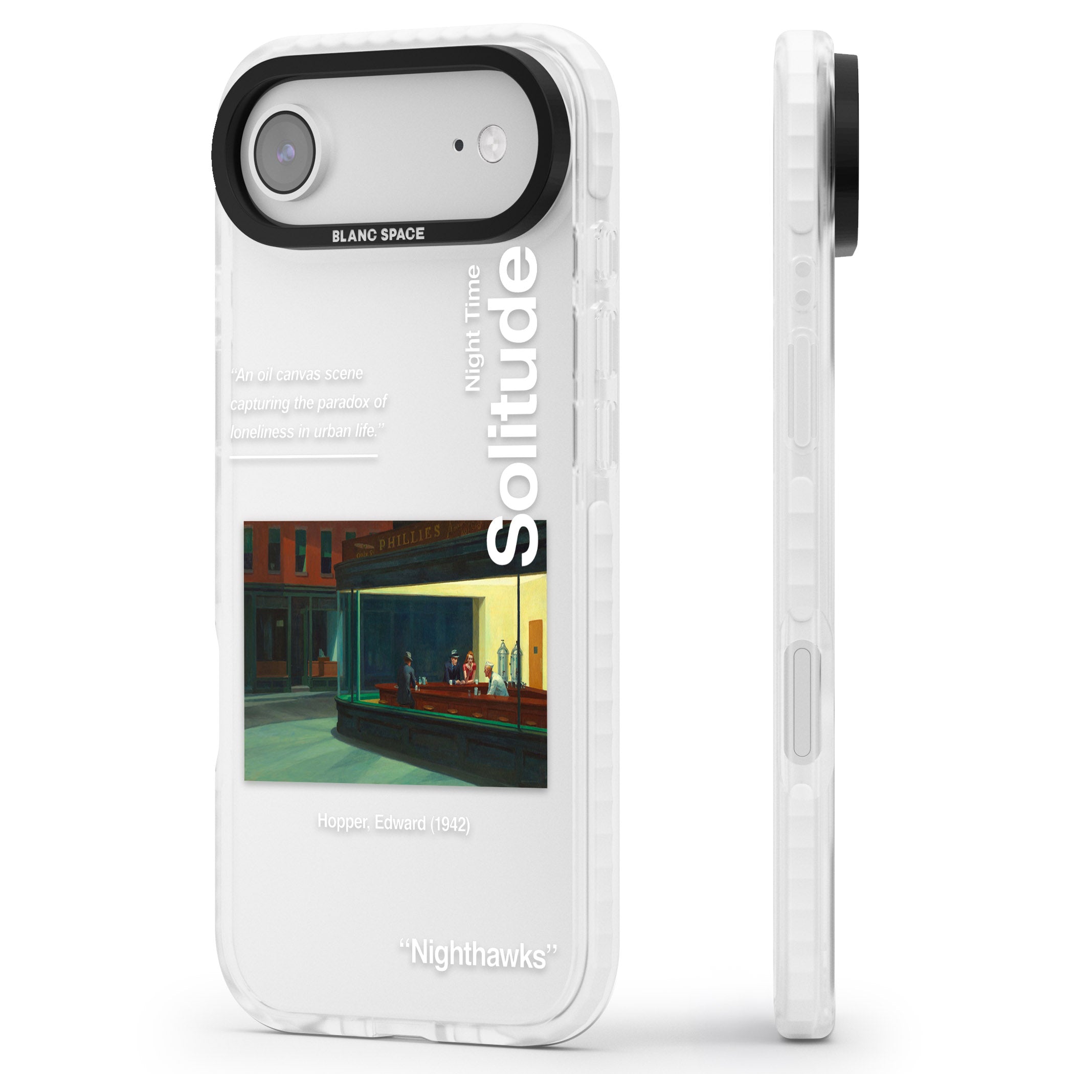Nighthawks iPhone 17 Air Impact Clear Phone Case Side Profile