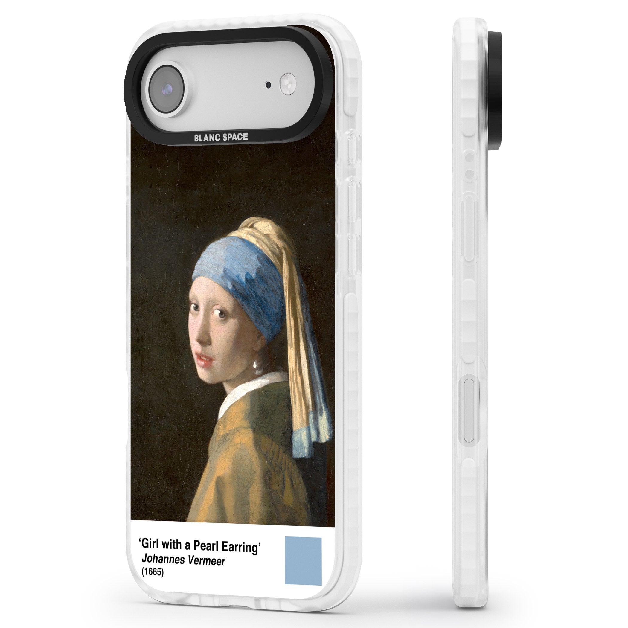 Girl With A Pearl Earring iPhone 17 Air Impact Clear Phone Case Side Profile