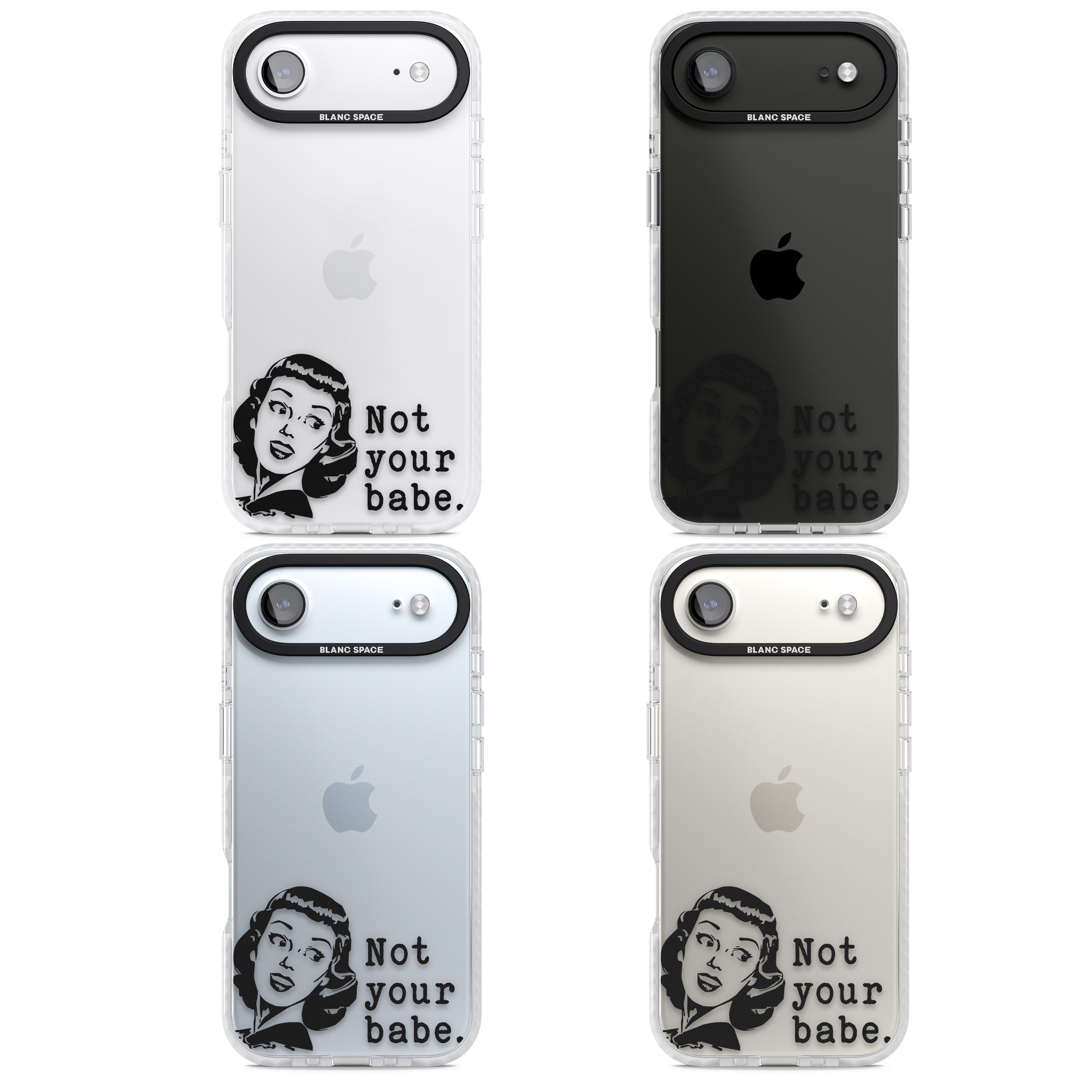 Not Your Babe iPhone 17 Air Impact Clear Phone Case APT Impact Protection