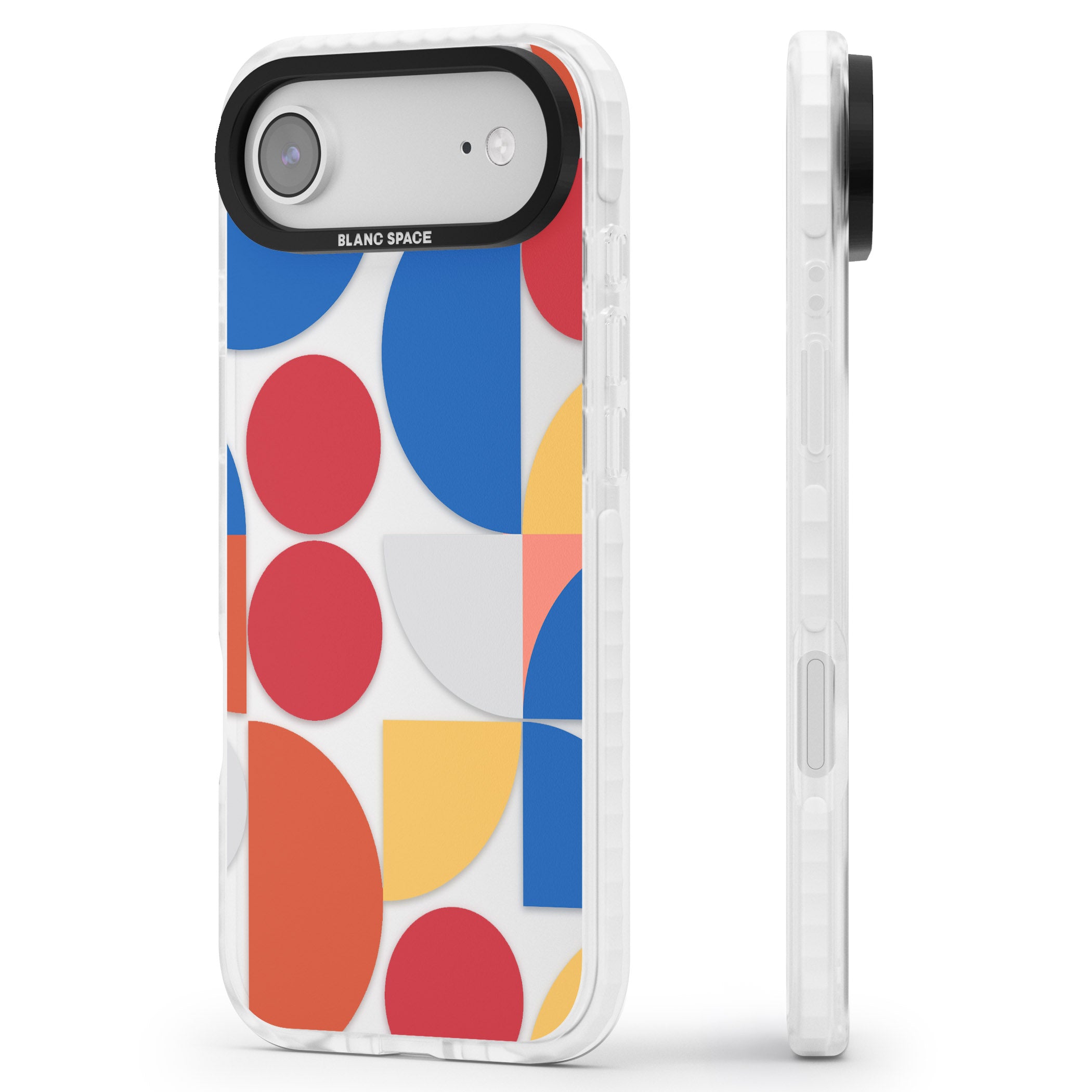 Abstract Colorful Geometric iPhone 17 Air Impact Clear Phone Case Side Profile