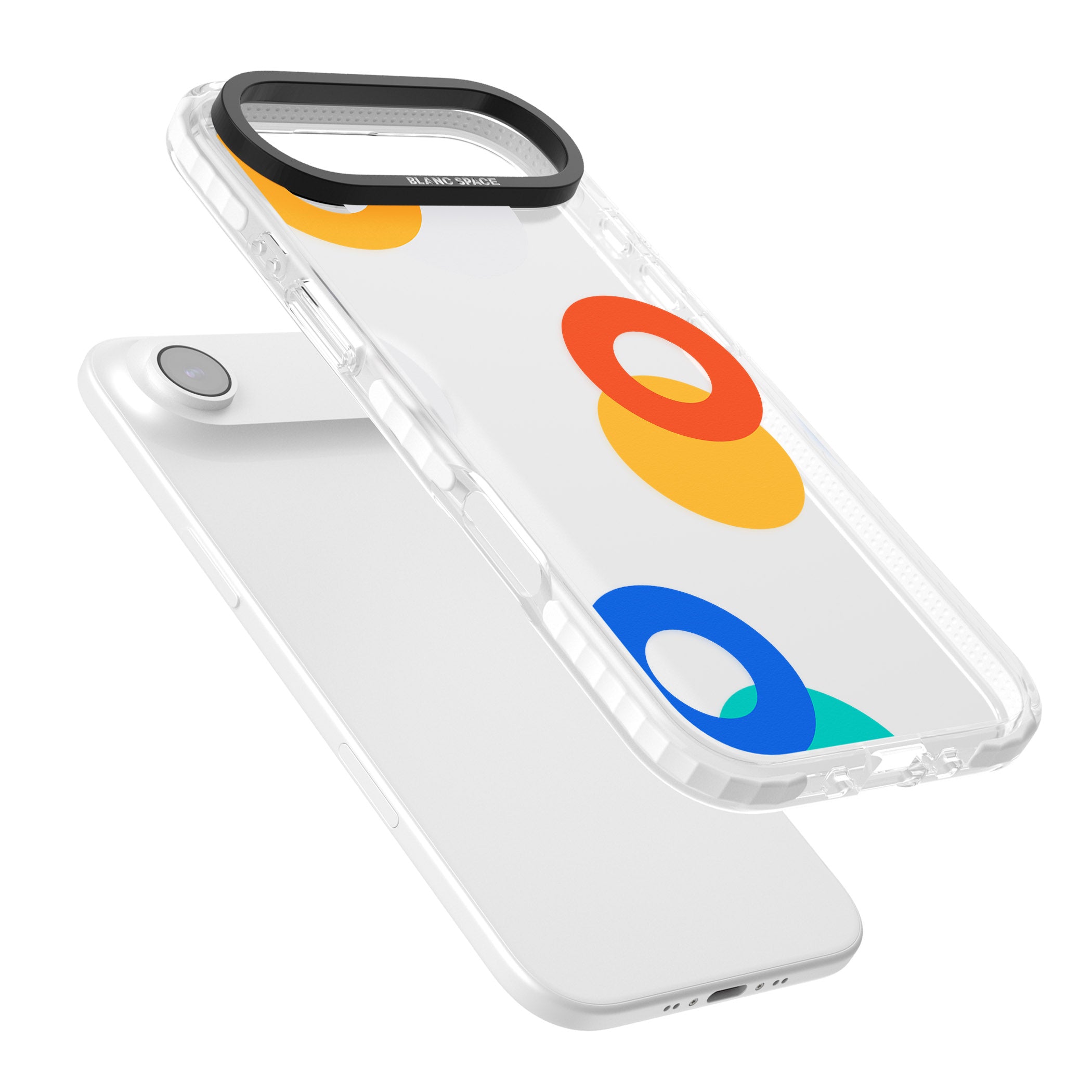 Abstract Mixed Circles iPhone 17 Air Impact Clear Phone Case Colours