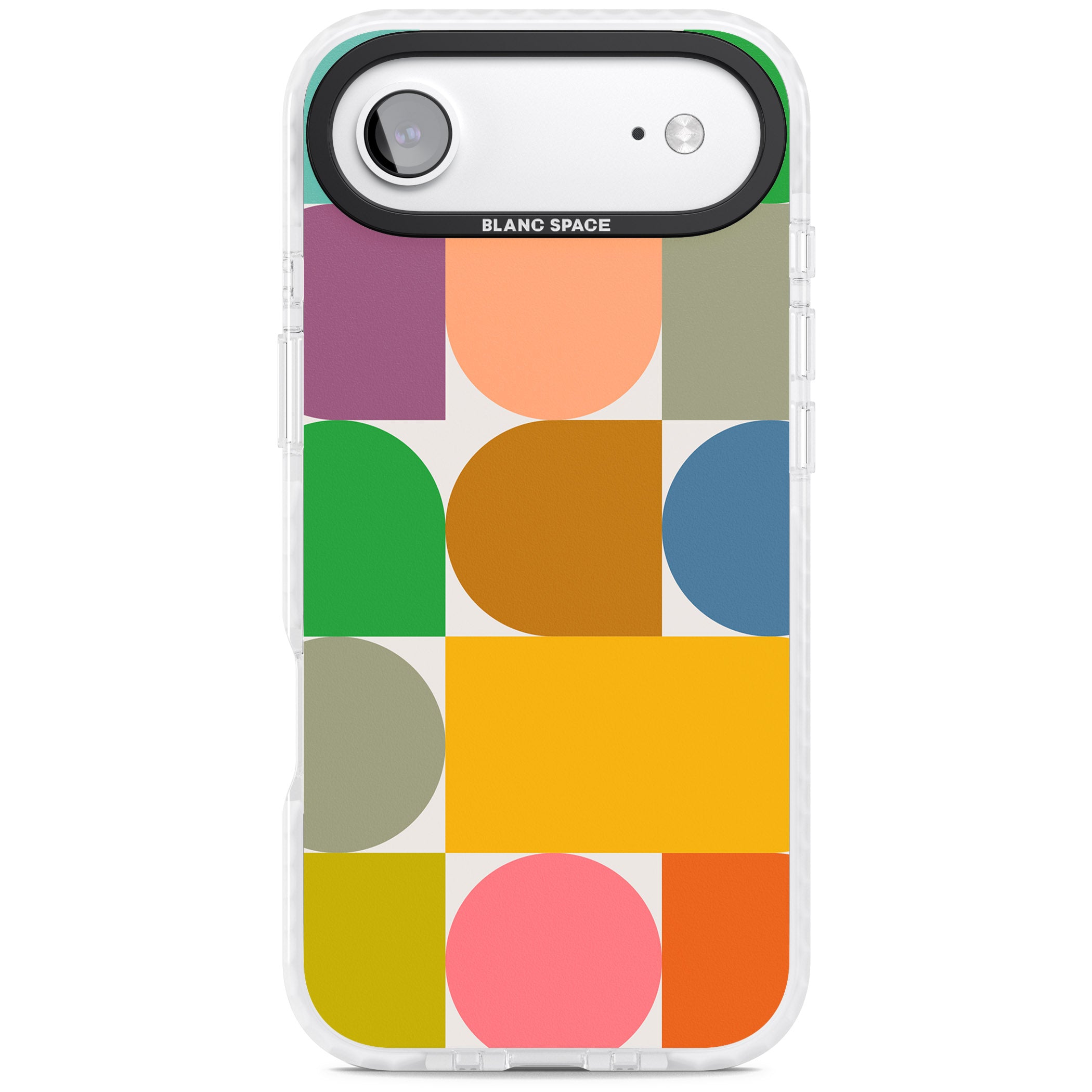 Retro Colorful Shapes iPhone 17 Air Impact Clear Phone Case