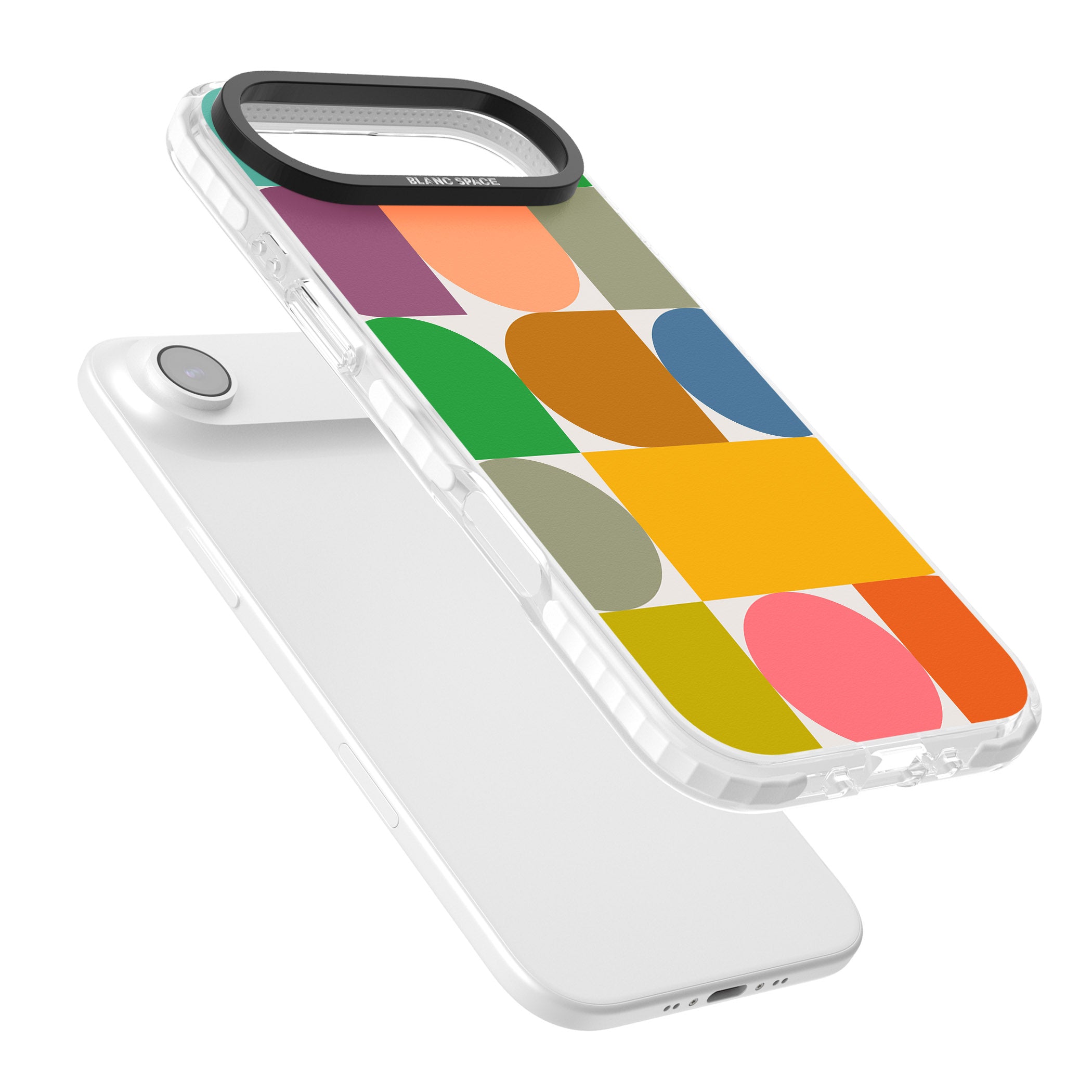 Retro Colorful Shapes iPhone 17 Air Impact Clear Phone Case Colours