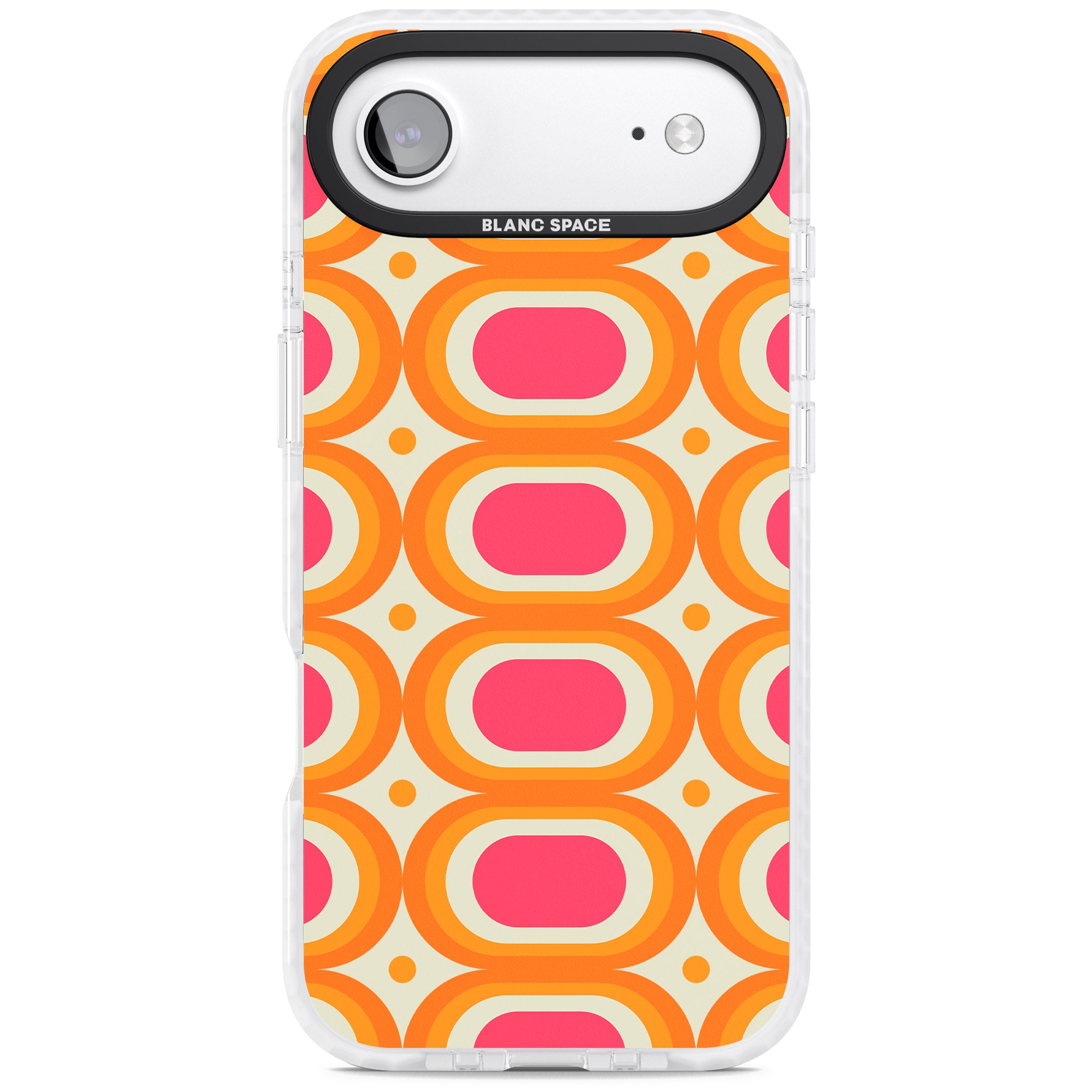 Groovy 60S Shape Pattern iPhone 17 Air Impact Clear Phone Case