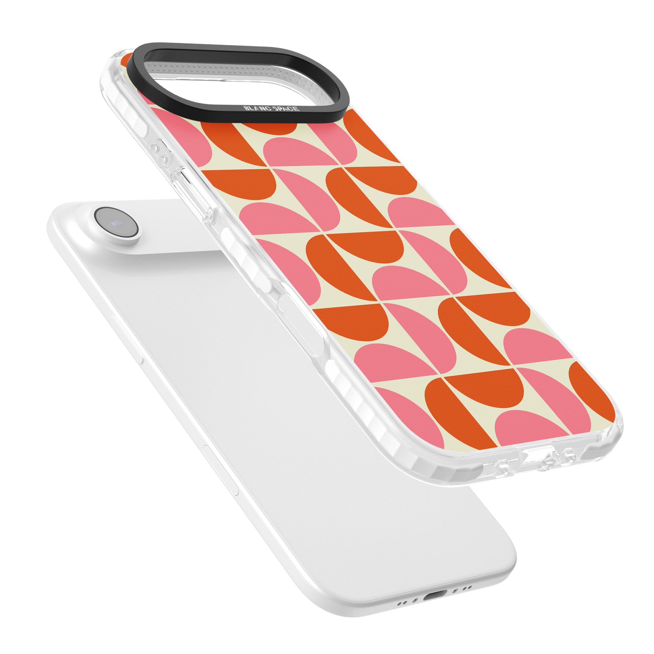 Retro Half Circle Pattern iPhone 17 Air Impact Clear Phone Case Colours