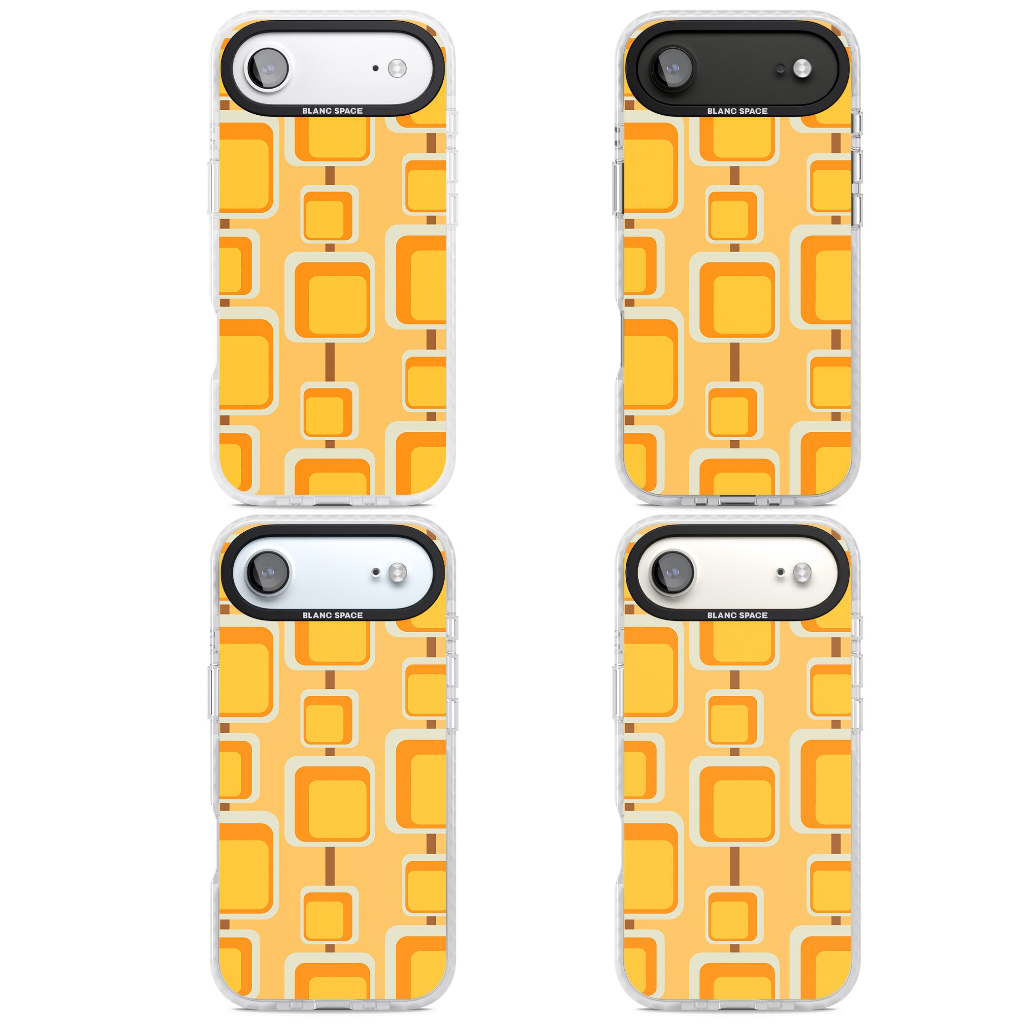 Sunny Mid Century Squares iPhone 17 Air Impact Clear Phone Case APT Impact Protection