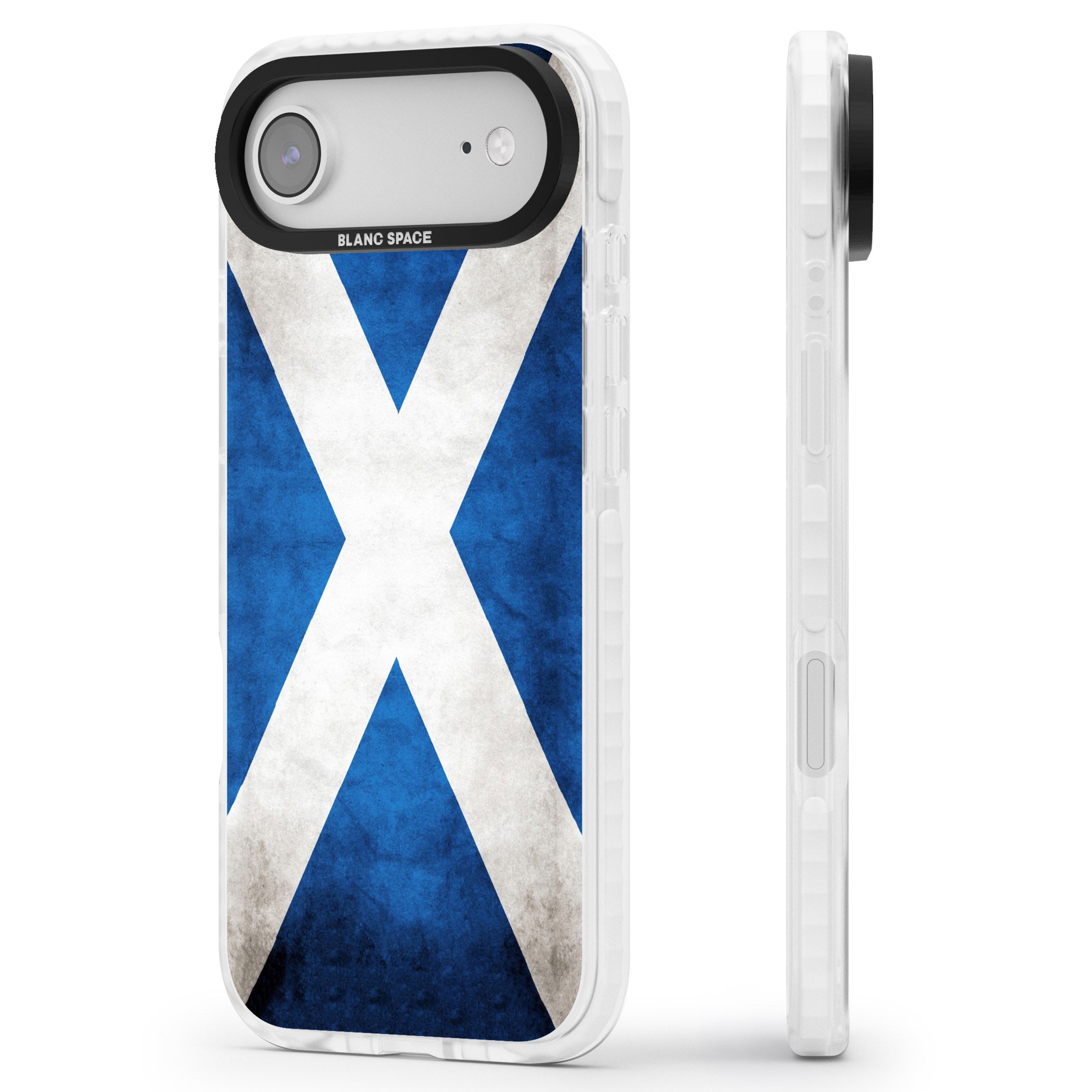Scotland Saltire Flag iPhone 17 Air Impact Clear Phone Case Side Profile