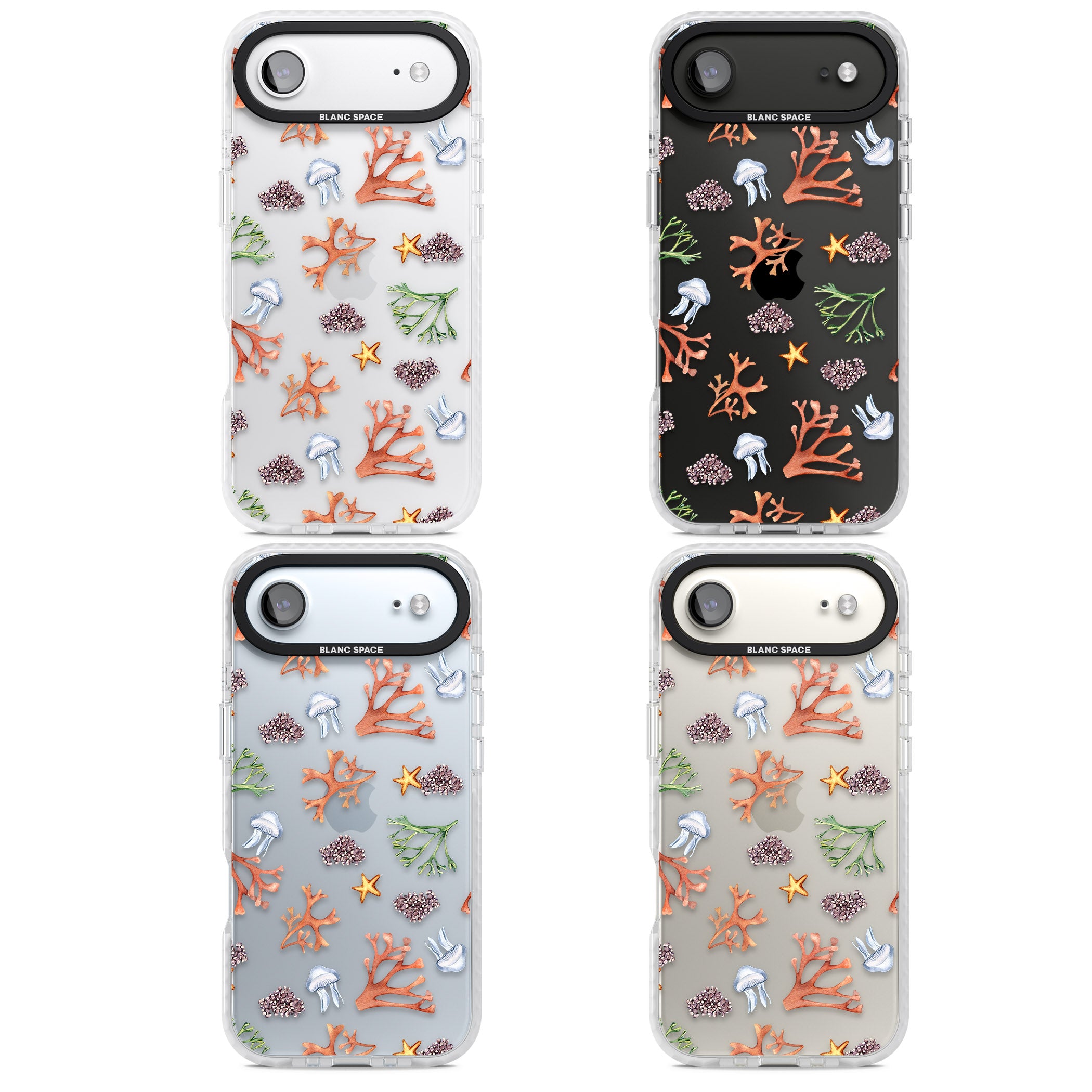 Coral & Jellyfish iPhone 17 Air Impact Clear Phone Case APT Impact Protection