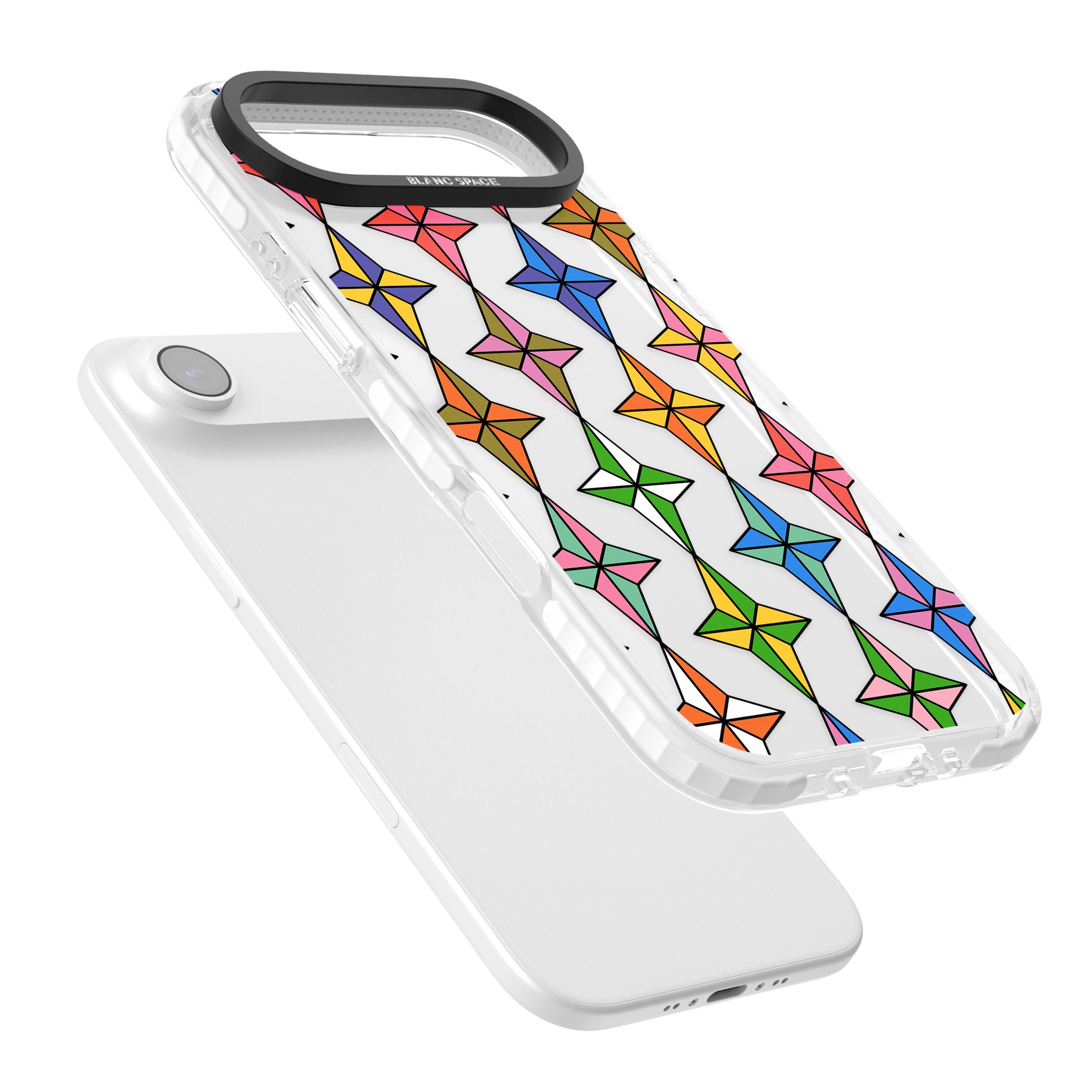 Multi Colour Stars Pattern iPhone 17 Air Impact Clear Phone Case Colours