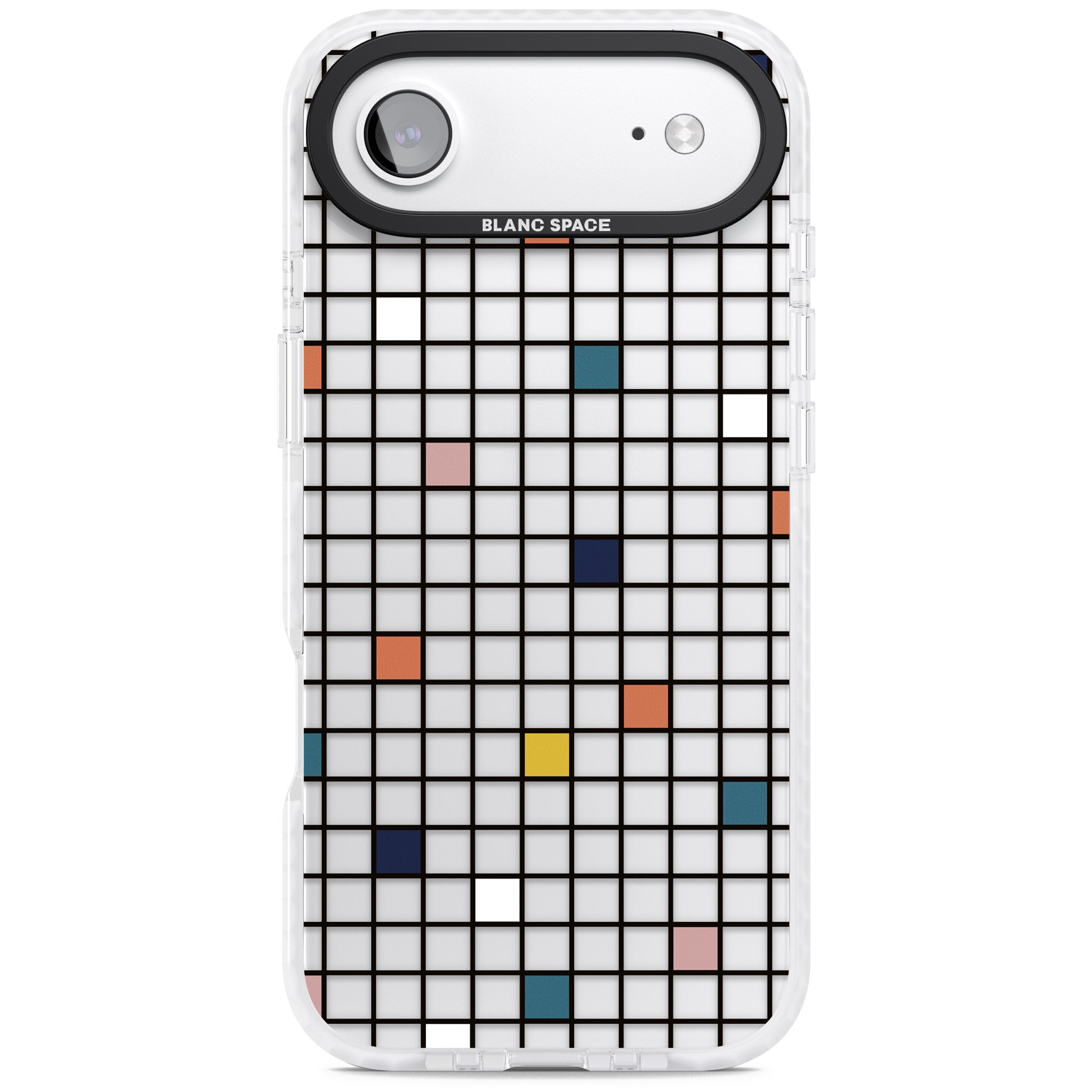Earthtone Clear Geometric Grid iPhone 17 Air Impact Clear Phone Case