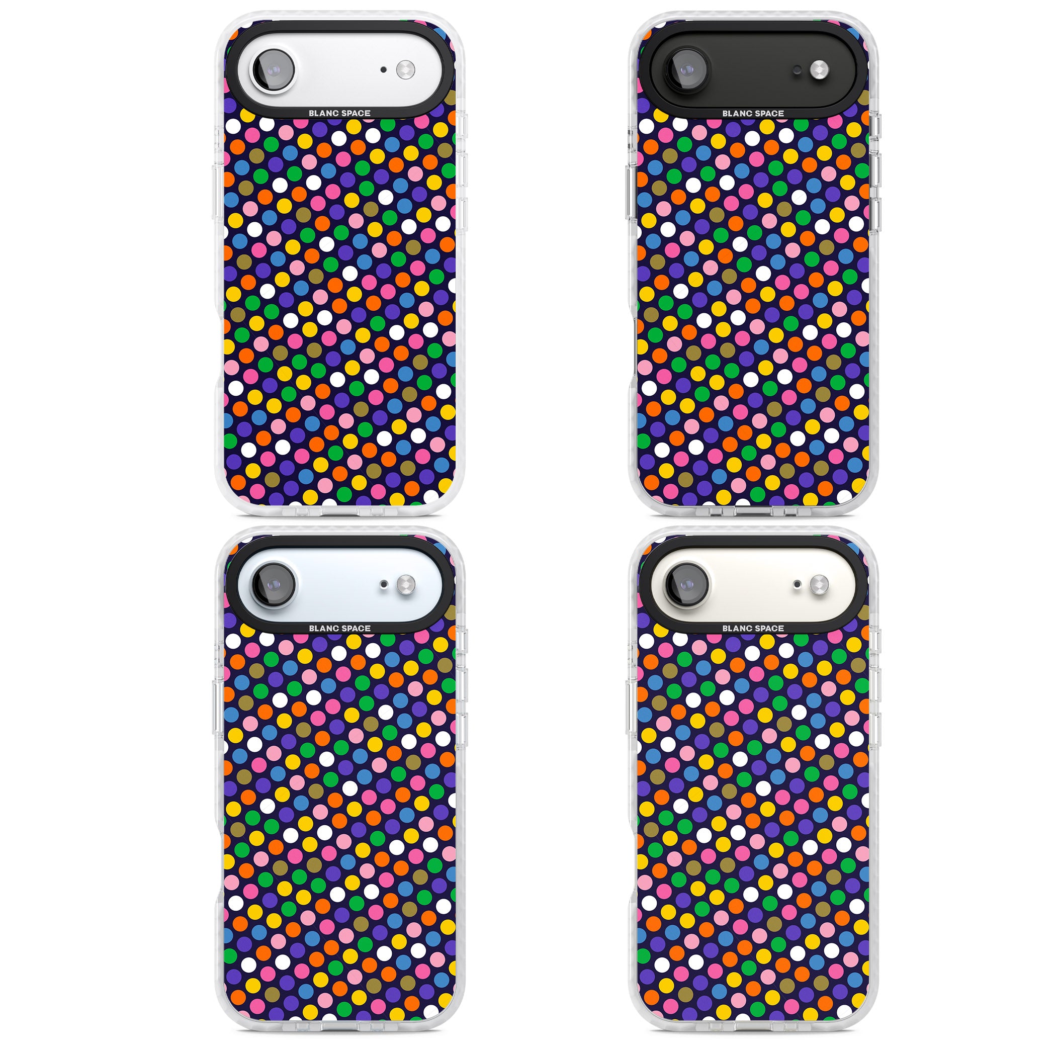 Multicolour Polka Dot Fiesta (Purple) iPhone 17 Air Impact Clear Phone Case APT Impact Protection