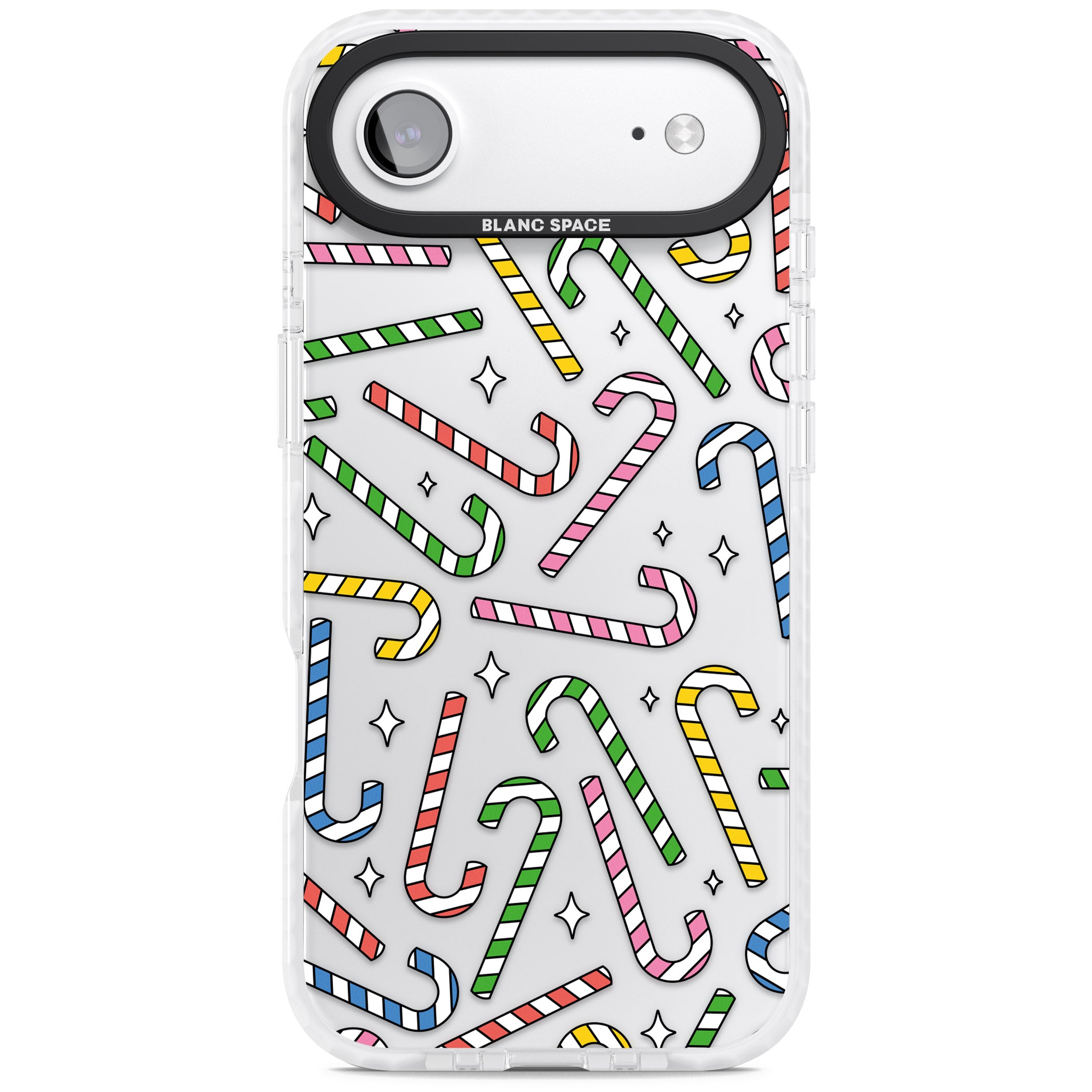 Colourful Stars & Candy Canes iPhone 17 Air Impact Clear Phone Case