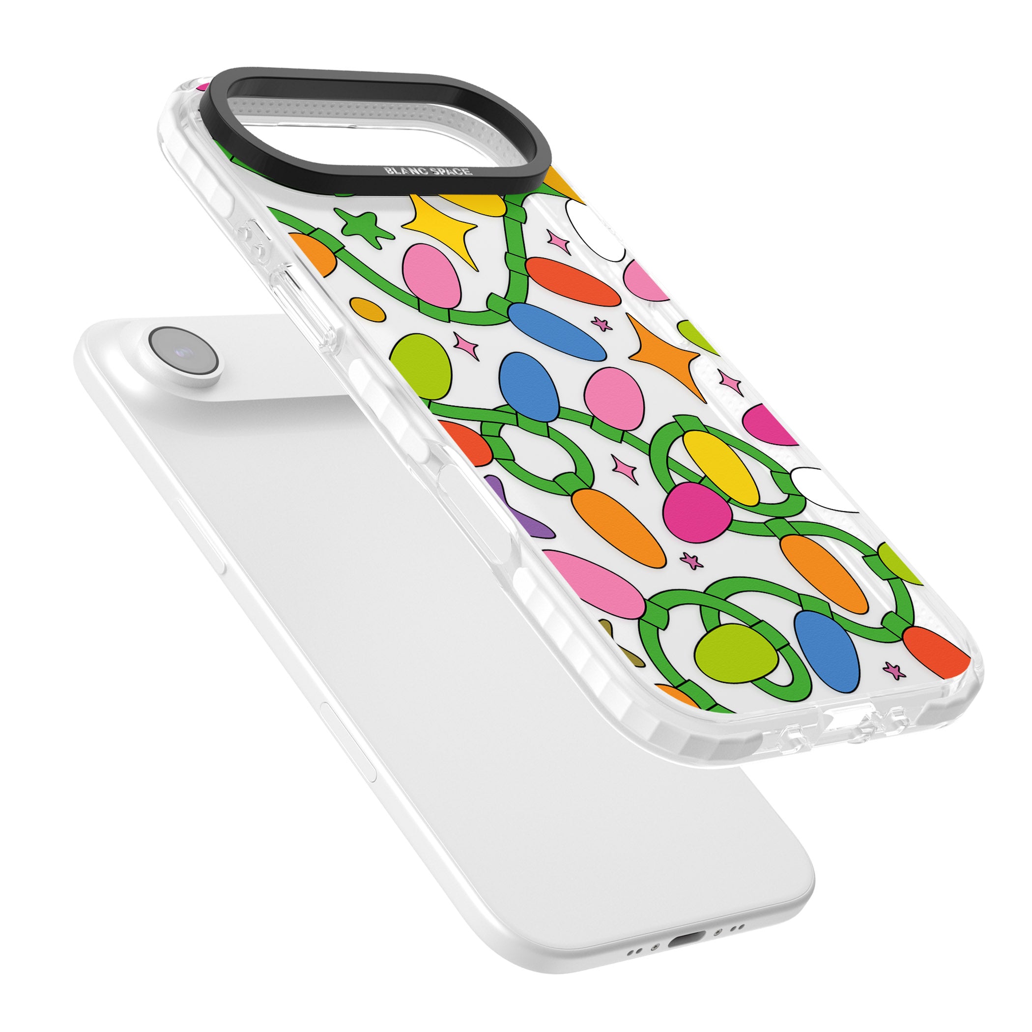 Festive Lights Pattern iPhone 17 Air Impact Clear Phone Case Colours