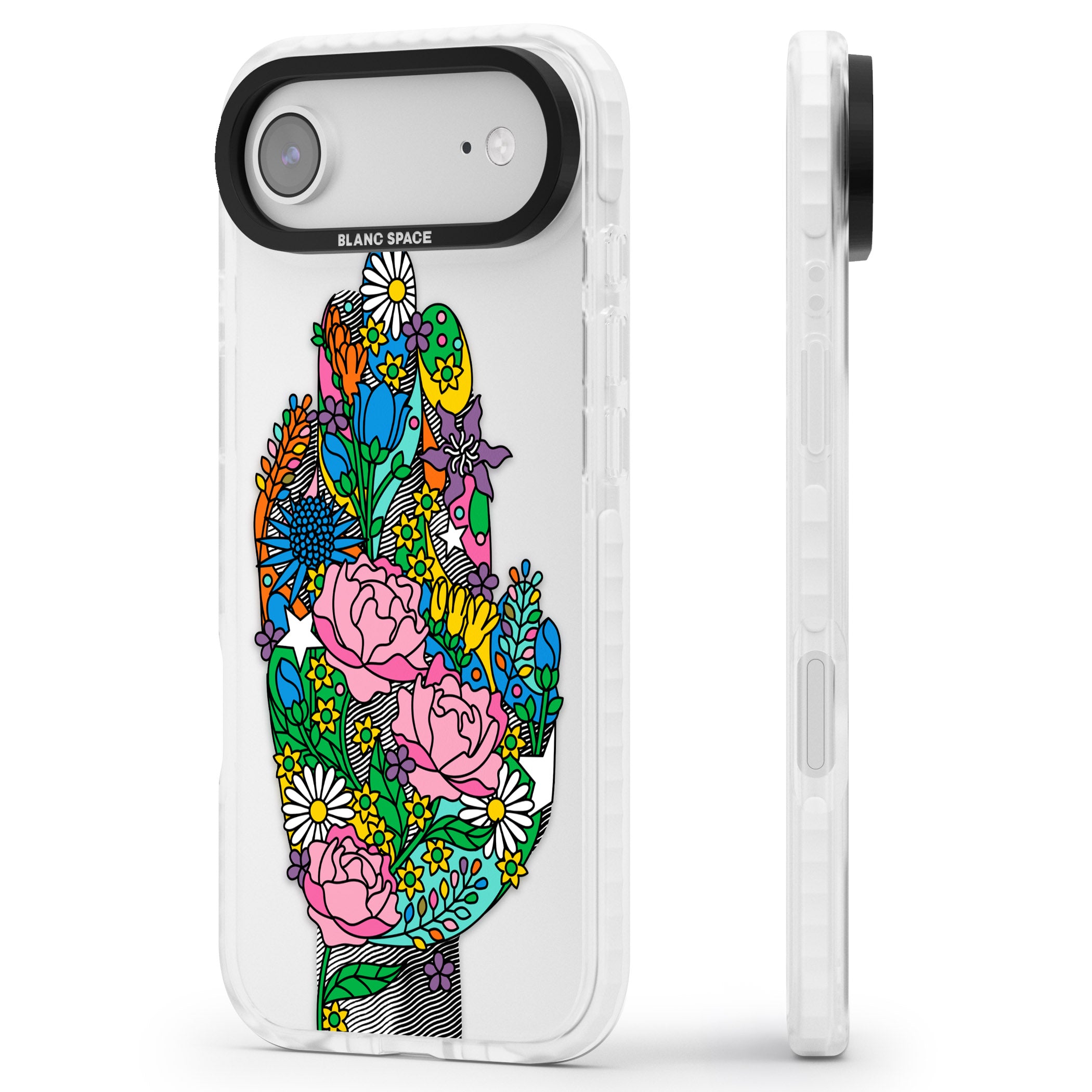 Garden Touch iPhone 17 Air Impact Clear Phone Case Side Profile