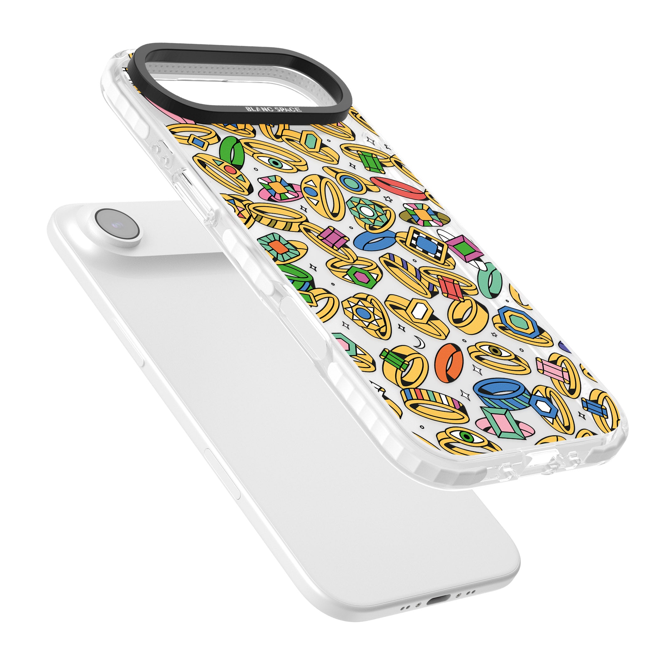 Gemstone Glitz iPhone 17 Air Impact Clear Phone Case Colours
