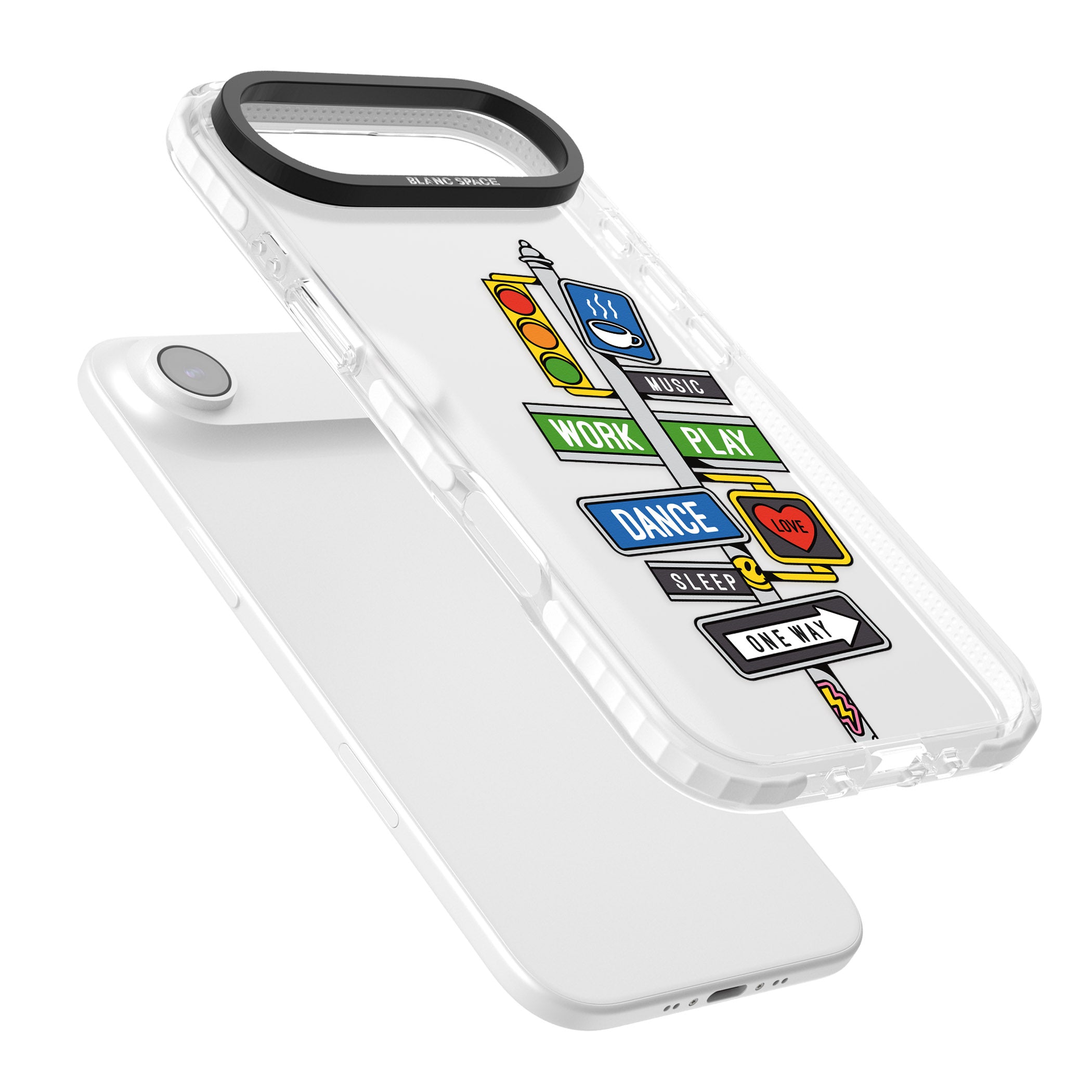 Mood Street Signs iPhone 17 Air Impact Clear Phone Case Colours