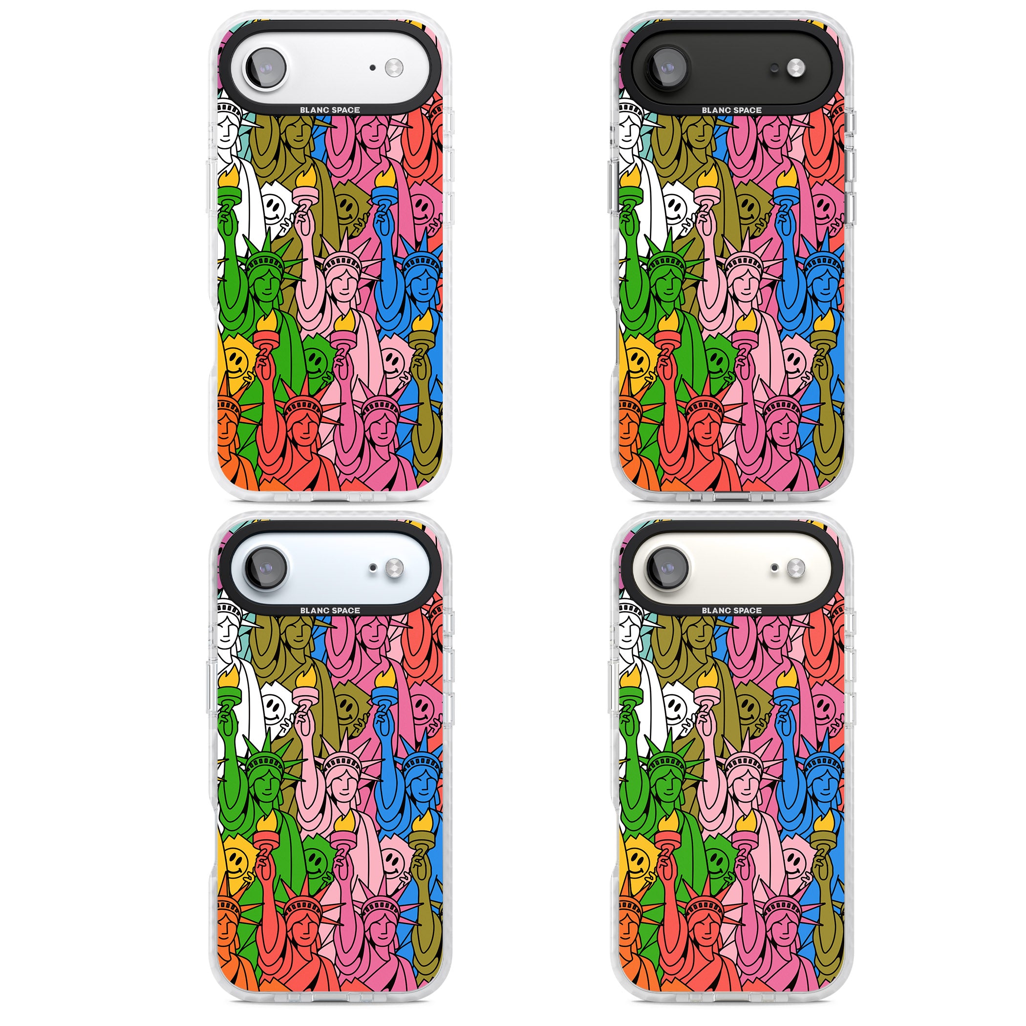 Multicolour Liberty Pattern iPhone 17 Air Impact Clear Phone Case APT Impact Protection