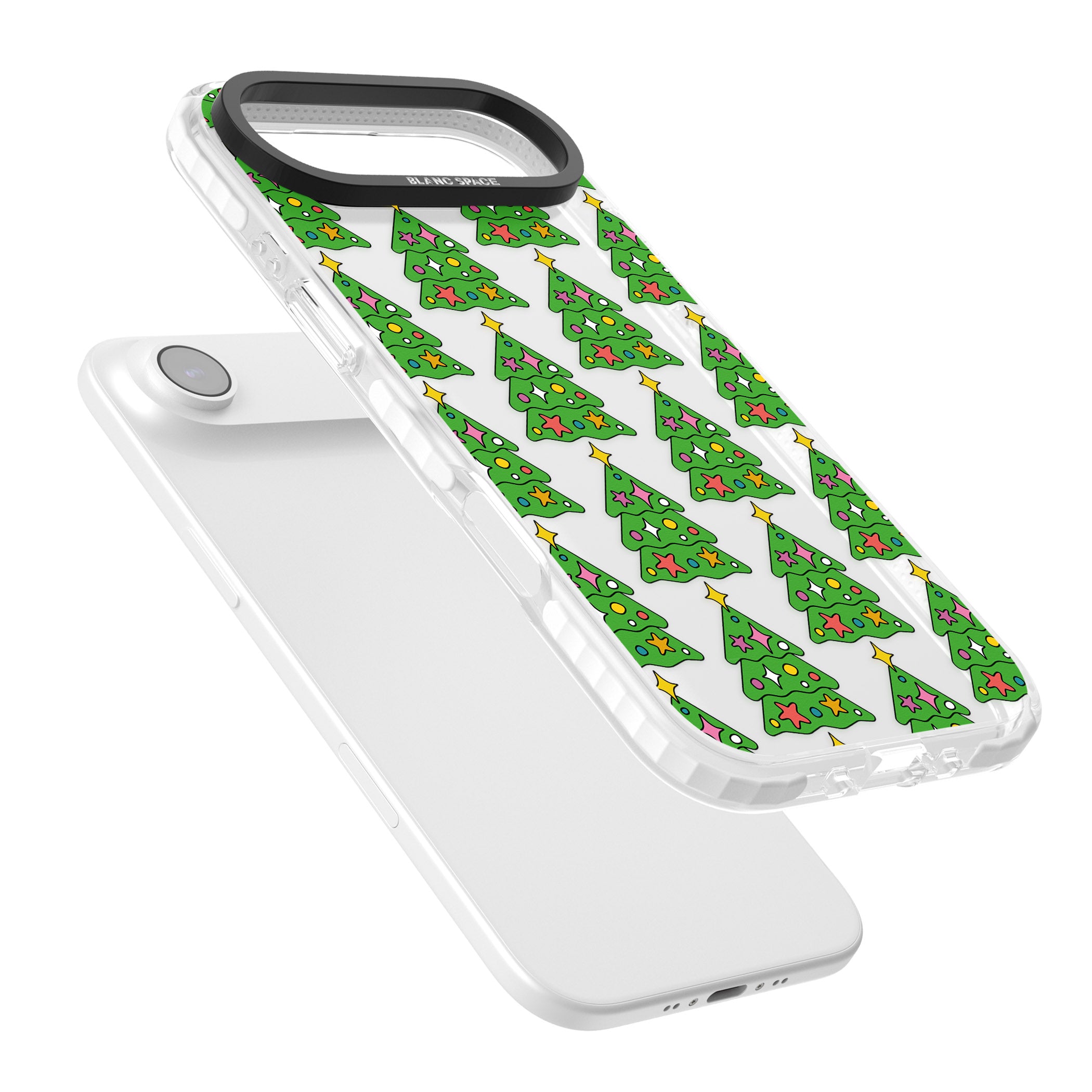 Christmas Tree Pattern (Clear) iPhone 17 Air Impact Clear Phone Case Colours