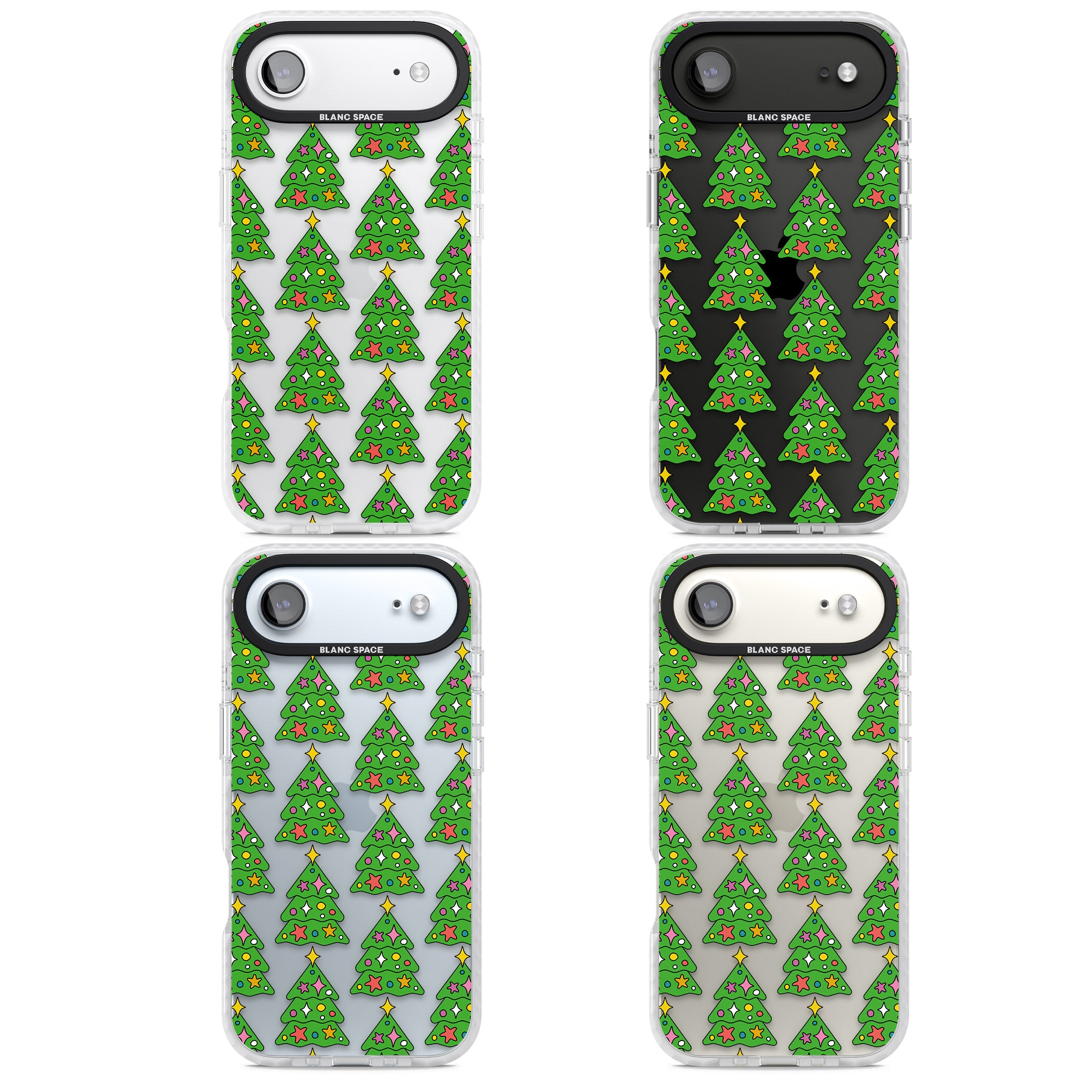 Christmas Tree Pattern (Clear) iPhone 17 Air Impact Clear Phone Case APT Impact Protection