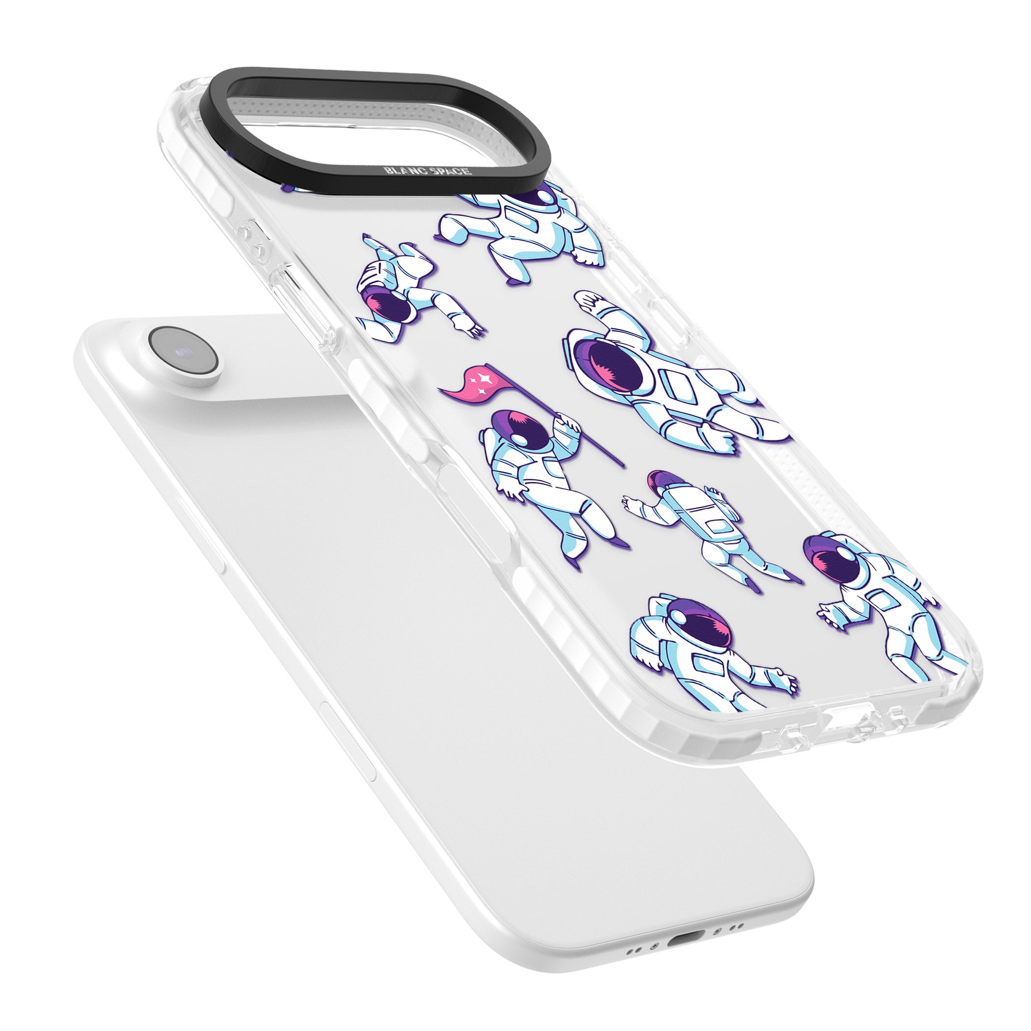 Astronaut Pattern iPhone 17 Air Impact Clear Phone Case Colours