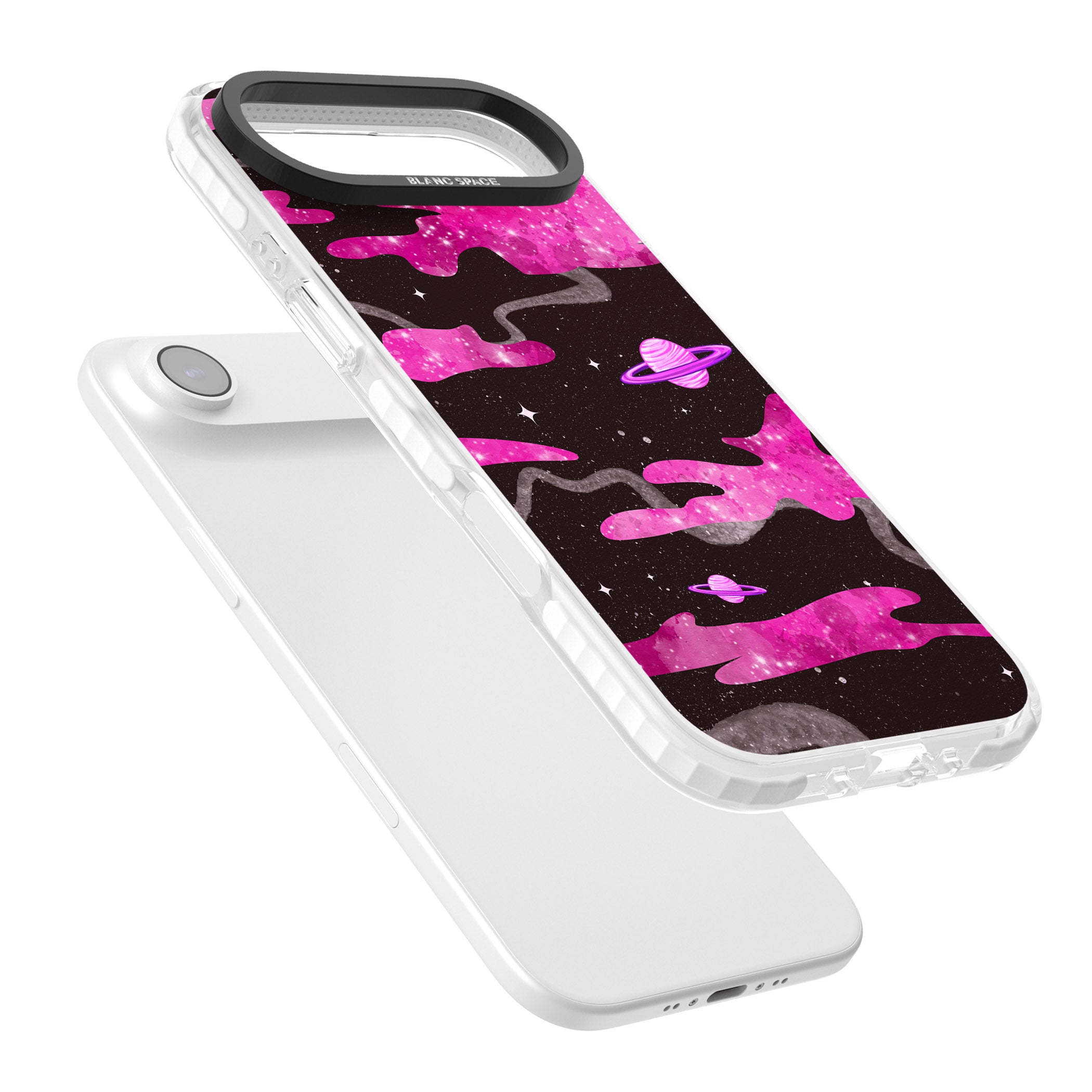 Pink Galaxy iPhone 17 Air Impact Clear Phone Case Colours