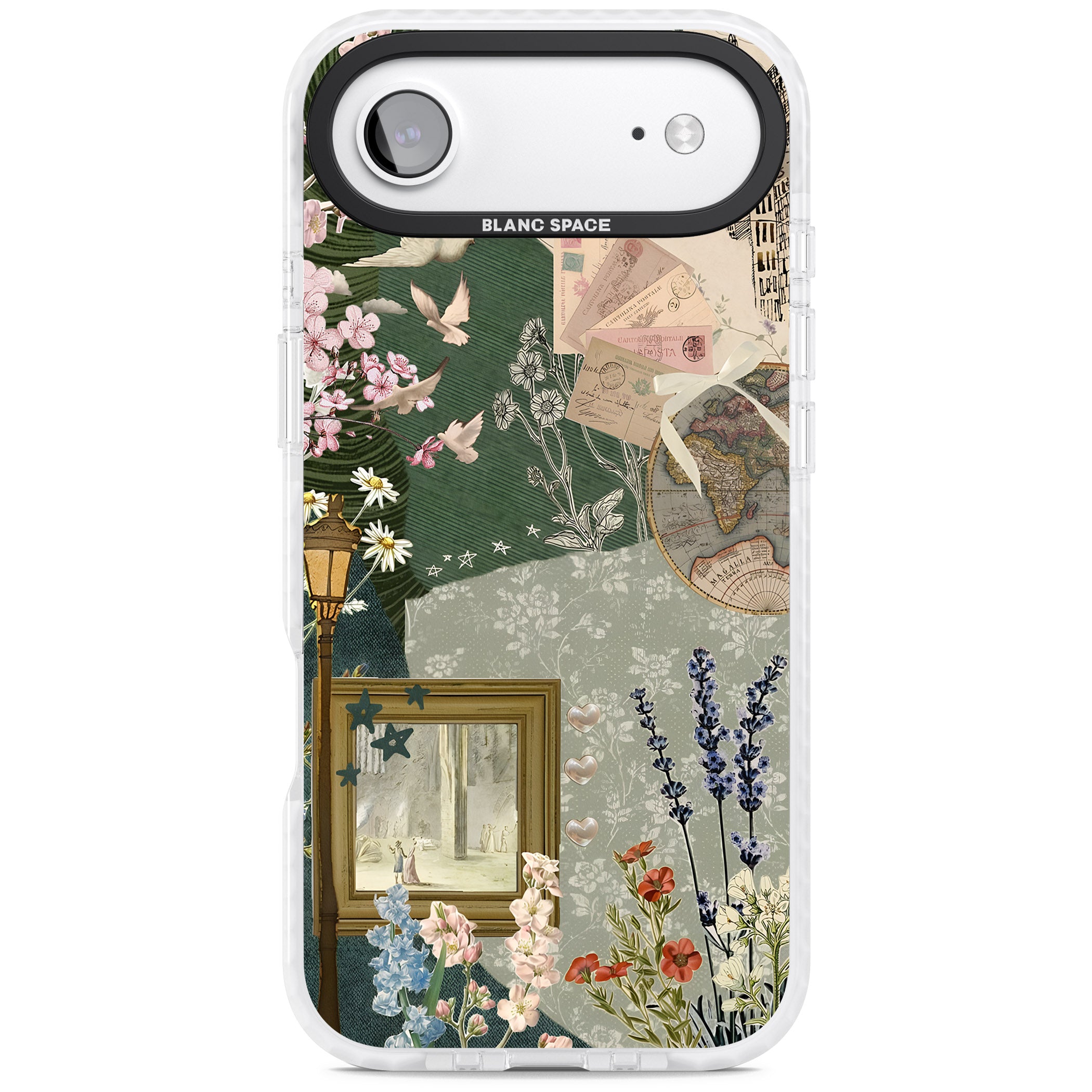 Vintage Spring Collage iPhone 17 Air Impact Clear Phone Case