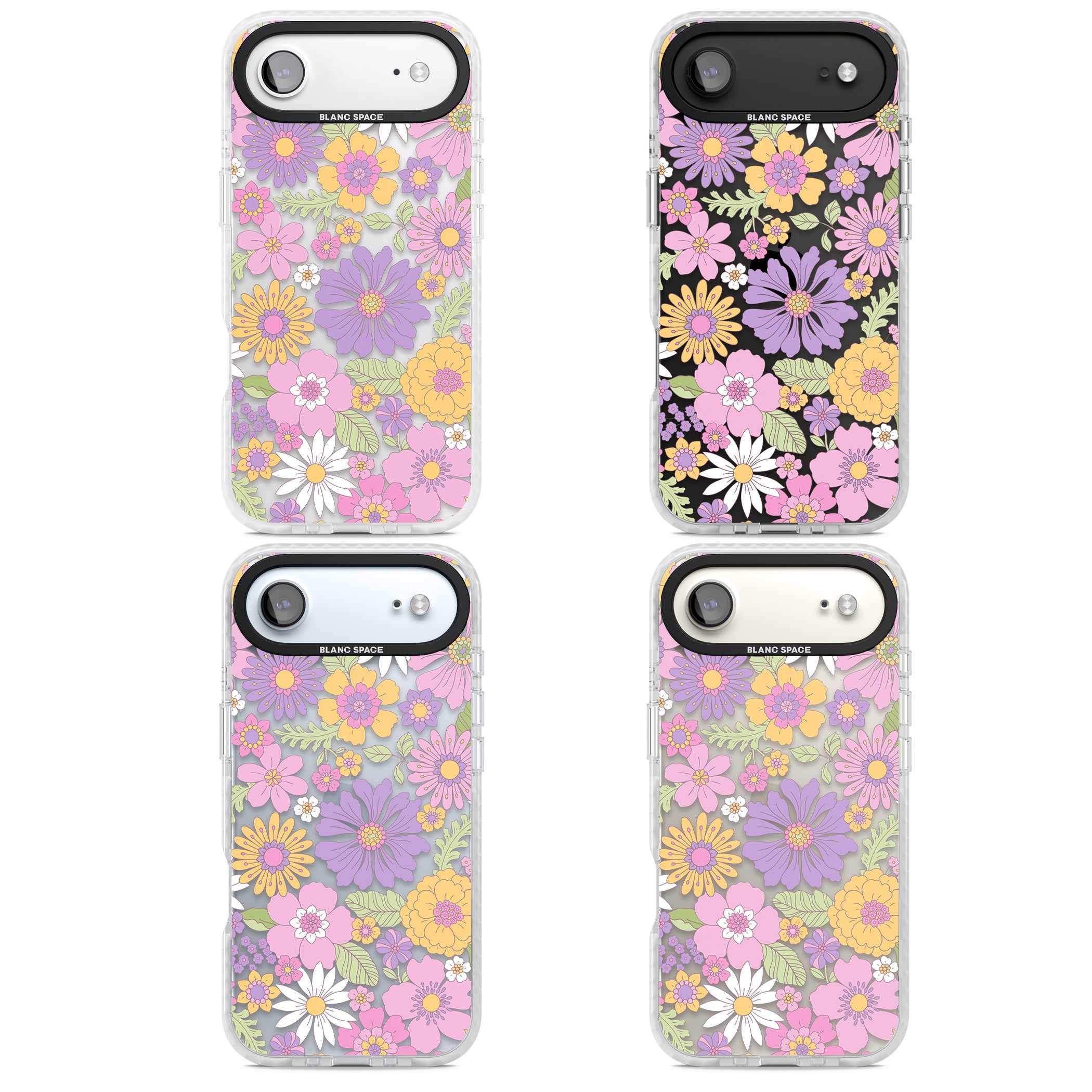Soft Flower Mix iPhone 17 Air Impact Clear Phone Case APT Impact Protection