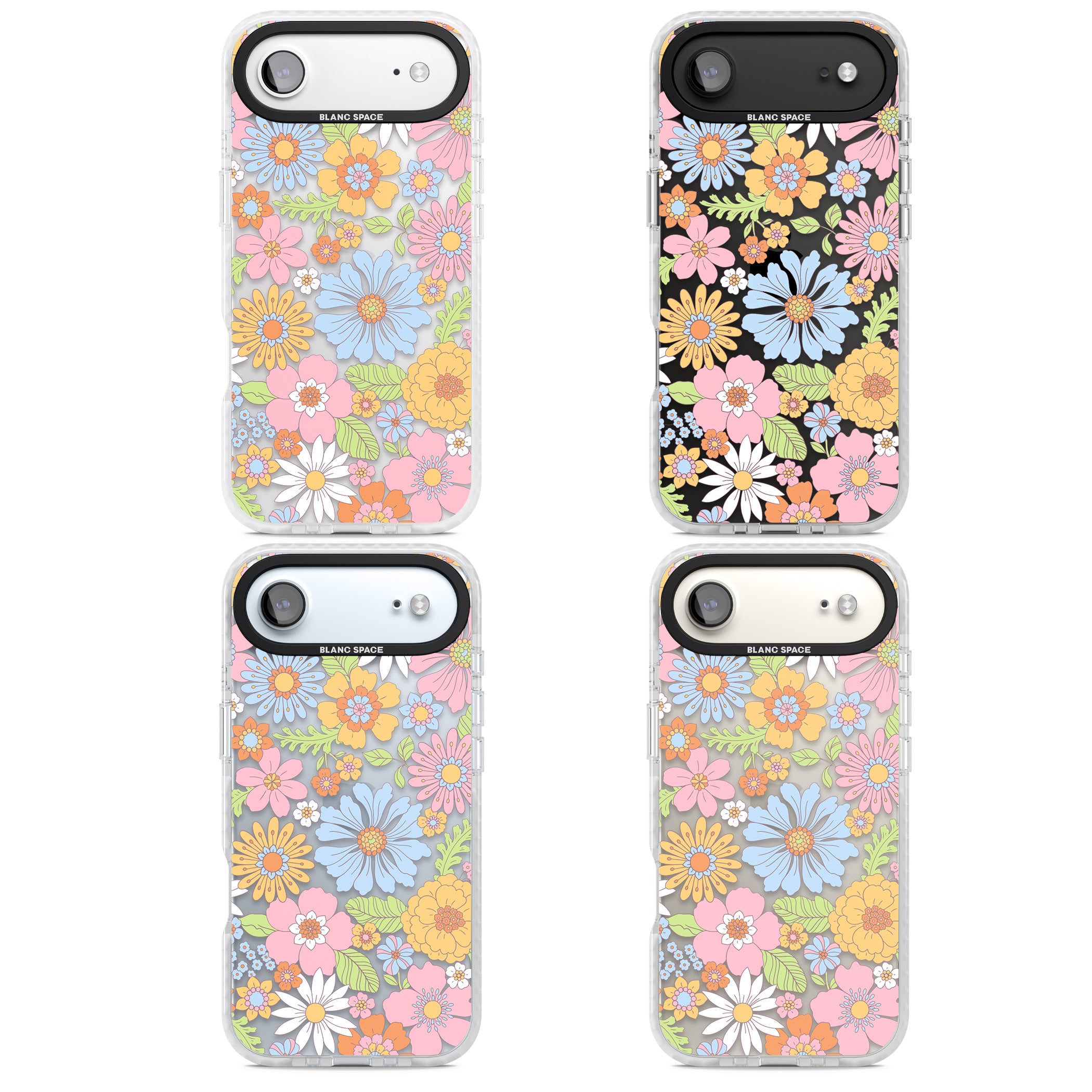 Pastel Flower Pattern iPhone 17 Air Impact Clear Phone Case APT Impact Protection
