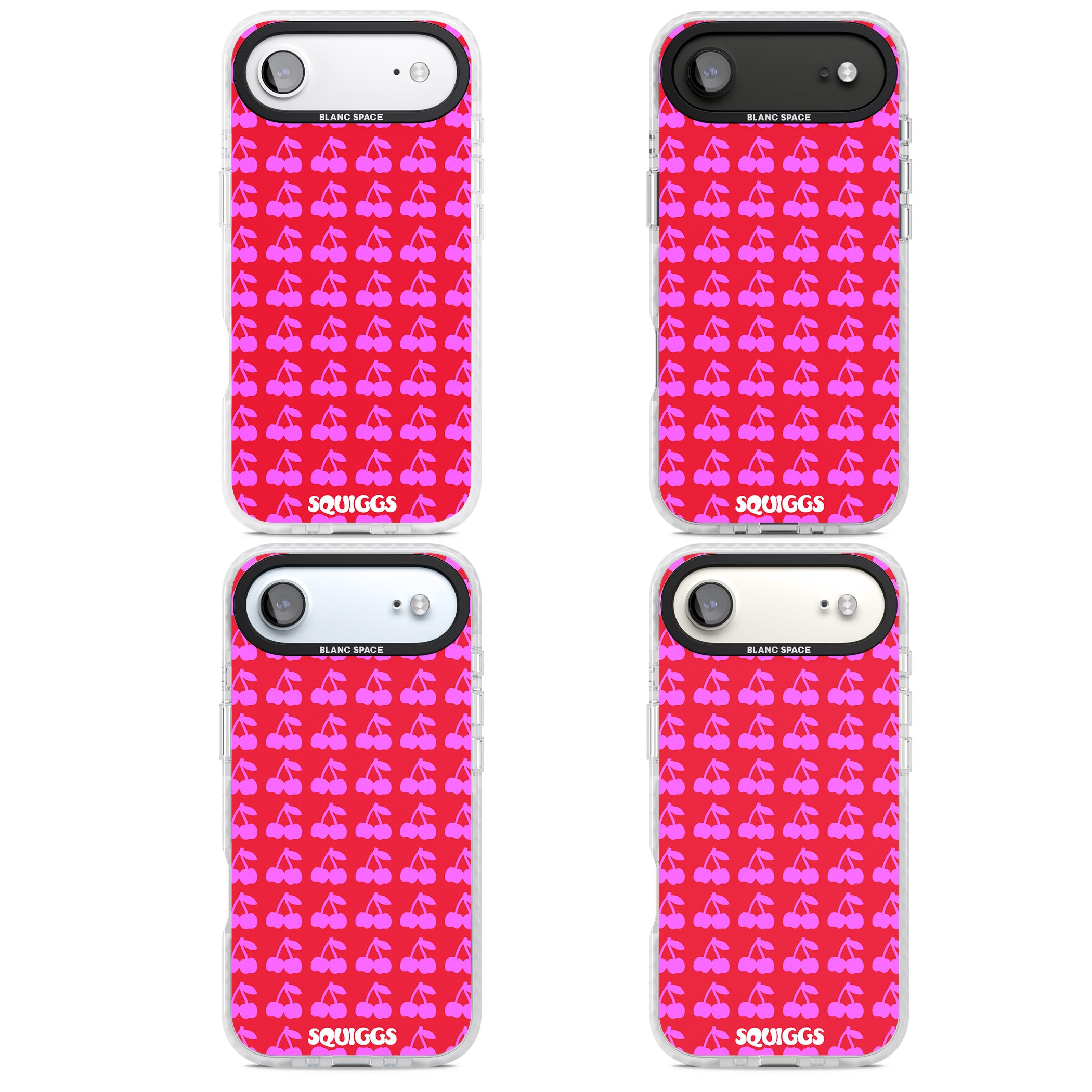 Red Cherries iPhone 17 Air Impact Clear Phone Case APT Impact Protection