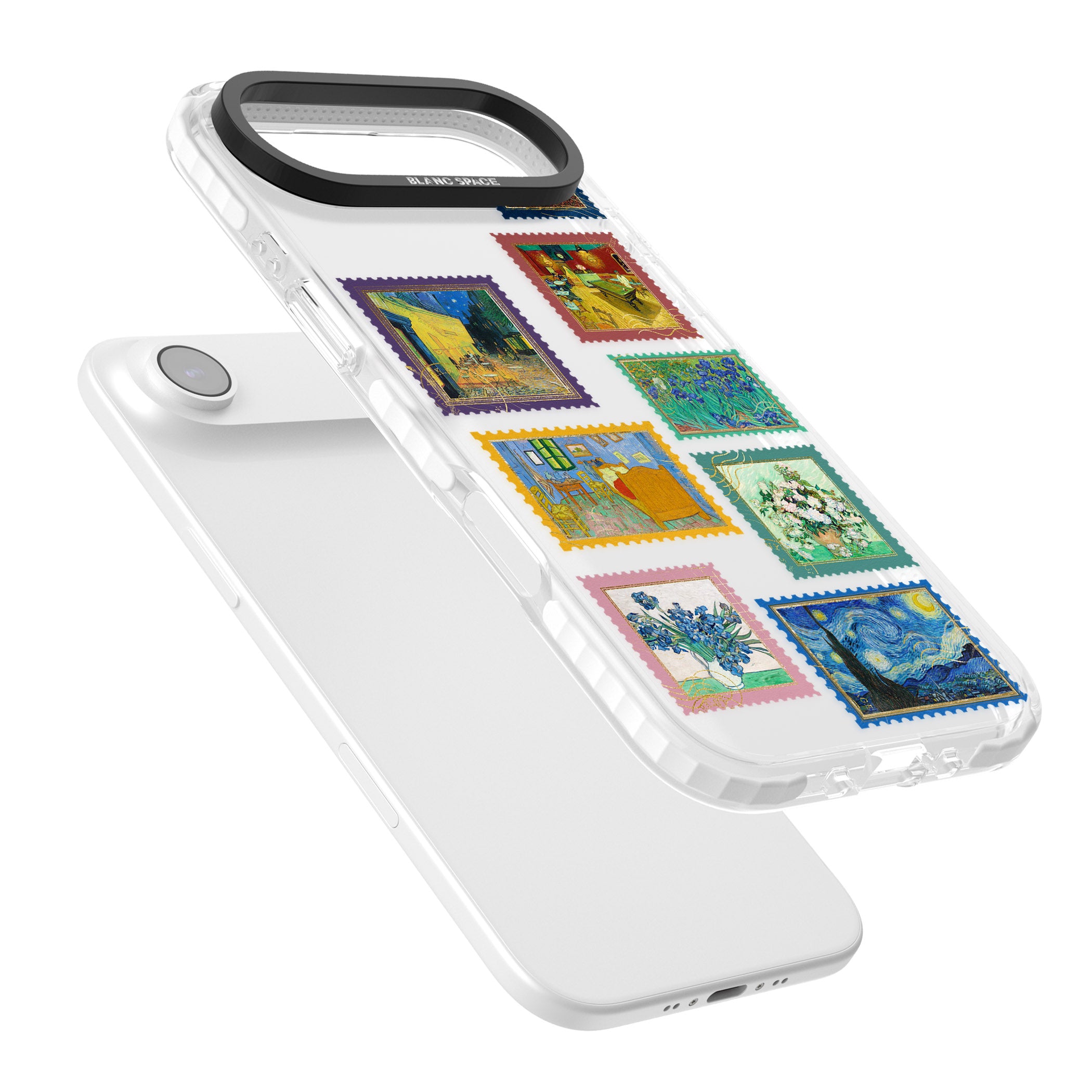 Colourful Vintage Art Stamps iPhone 17 Air Impact Clear Phone Case Colours