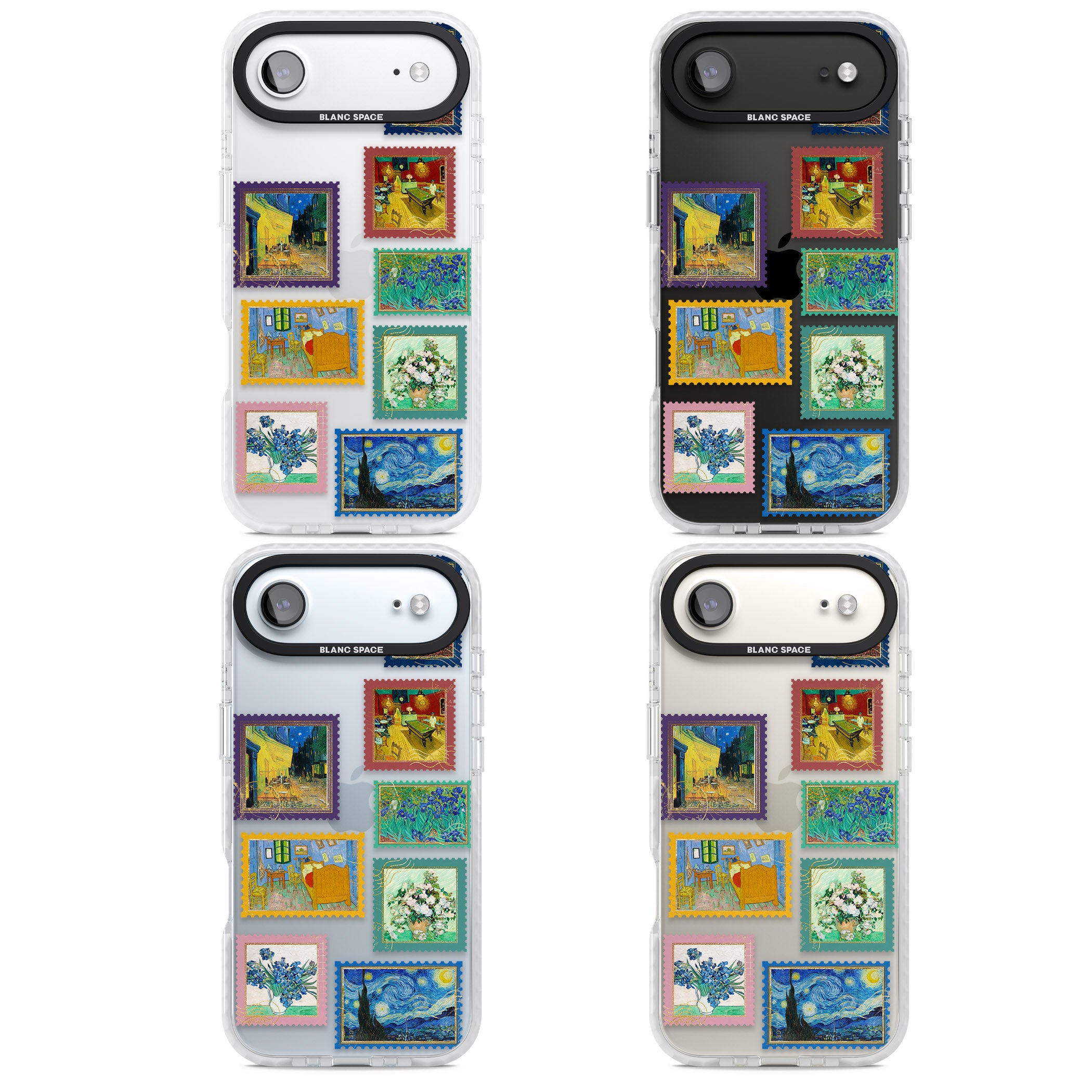 Colourful Vintage Art Stamps iPhone 17 Air Impact Clear Phone Case APT Impact Protection