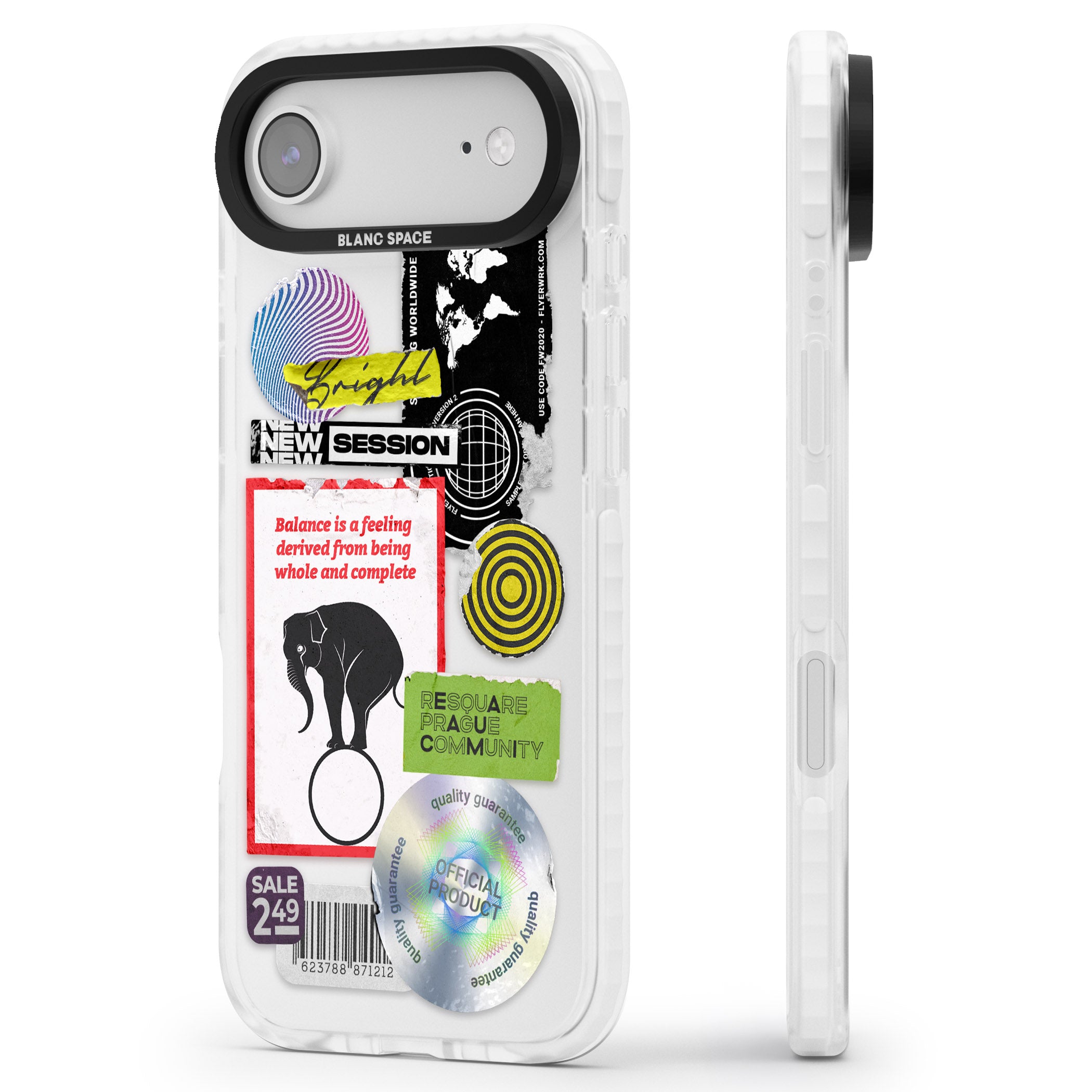 Peeled Sticker Mix iPhone 17 Air Impact Clear Phone Case Side Profile