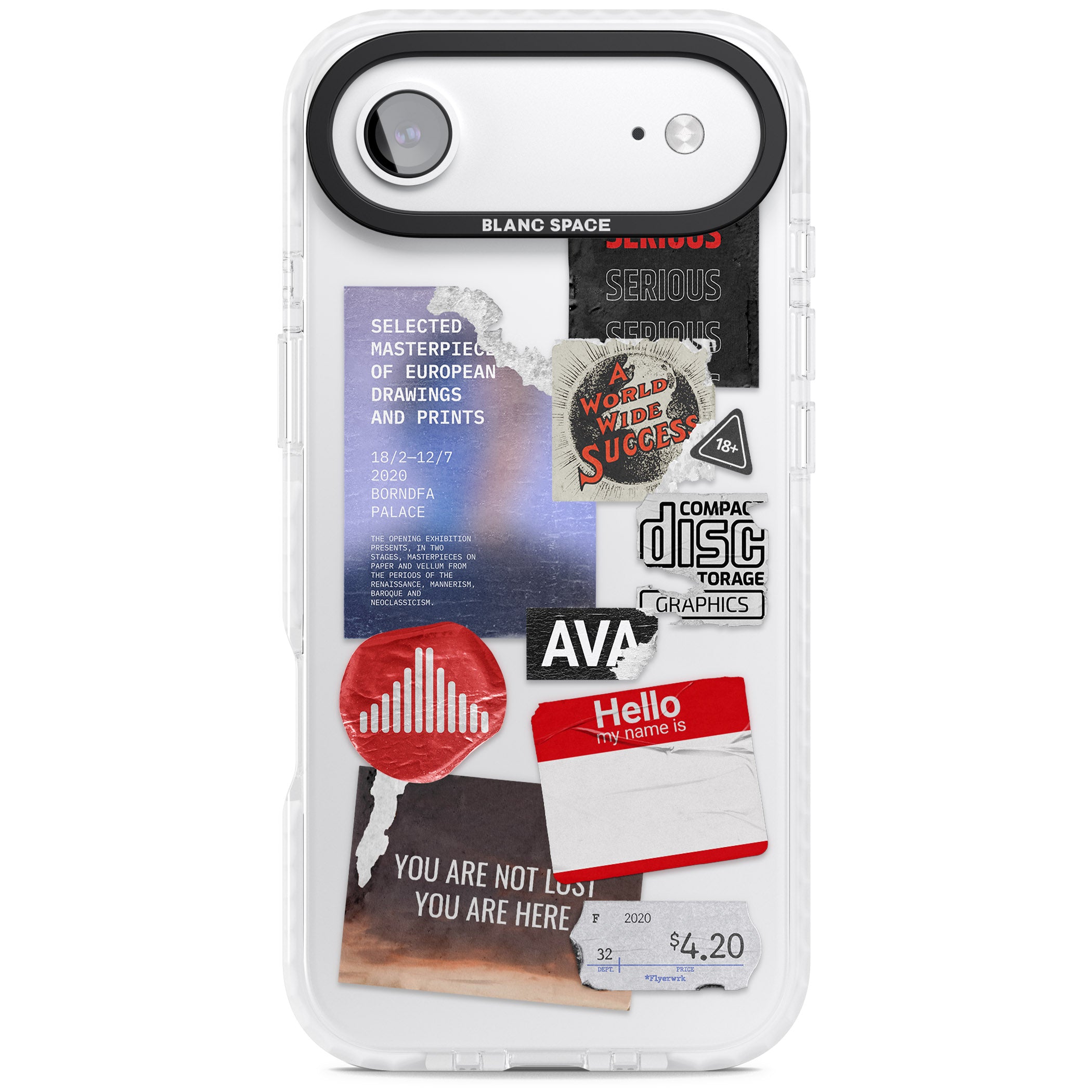 Red & Black Sticker Mix iPhone 17 Air Impact Clear Phone Case