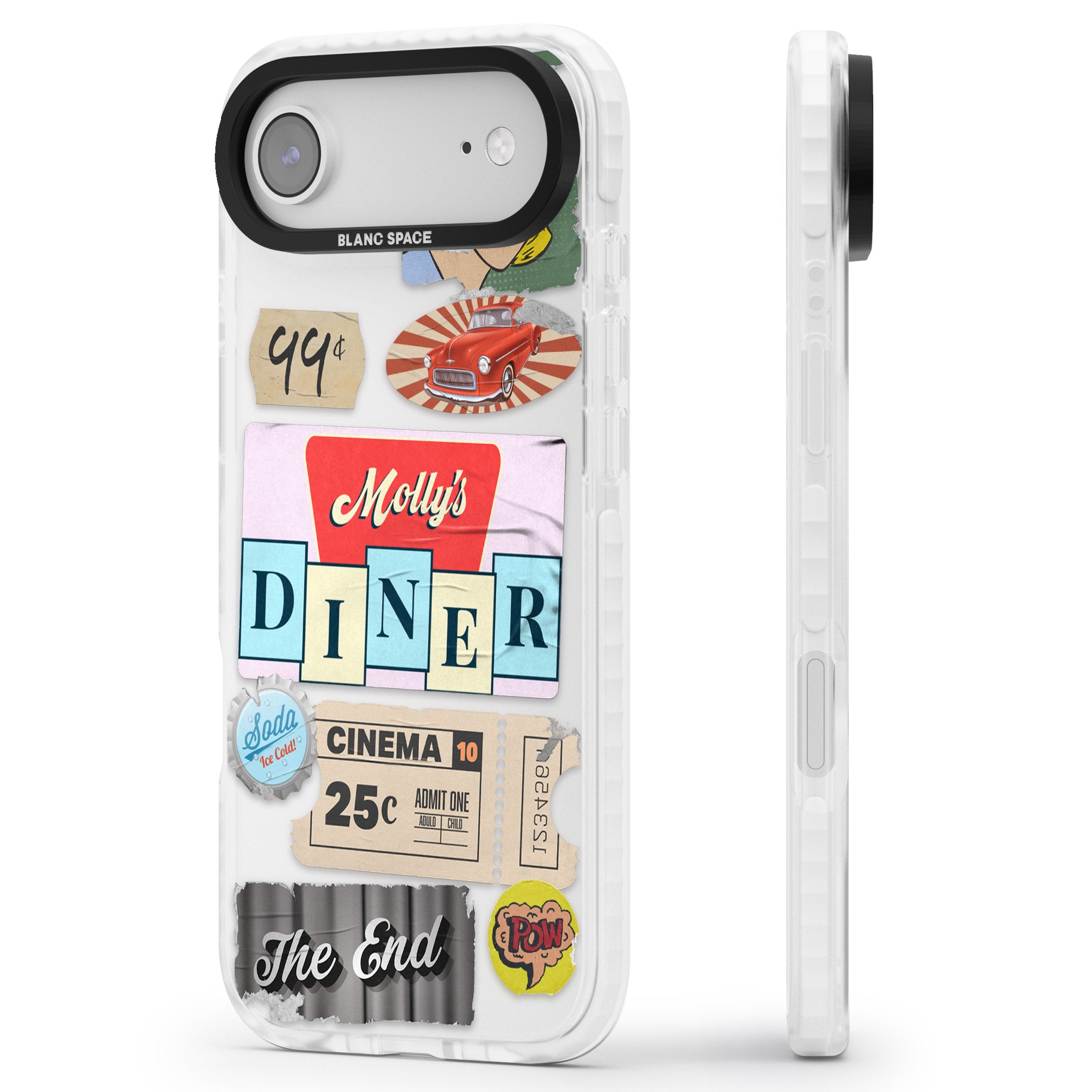 Nifty Fifties Swing iPhone 17 Air Impact Clear Phone Case Side Profile