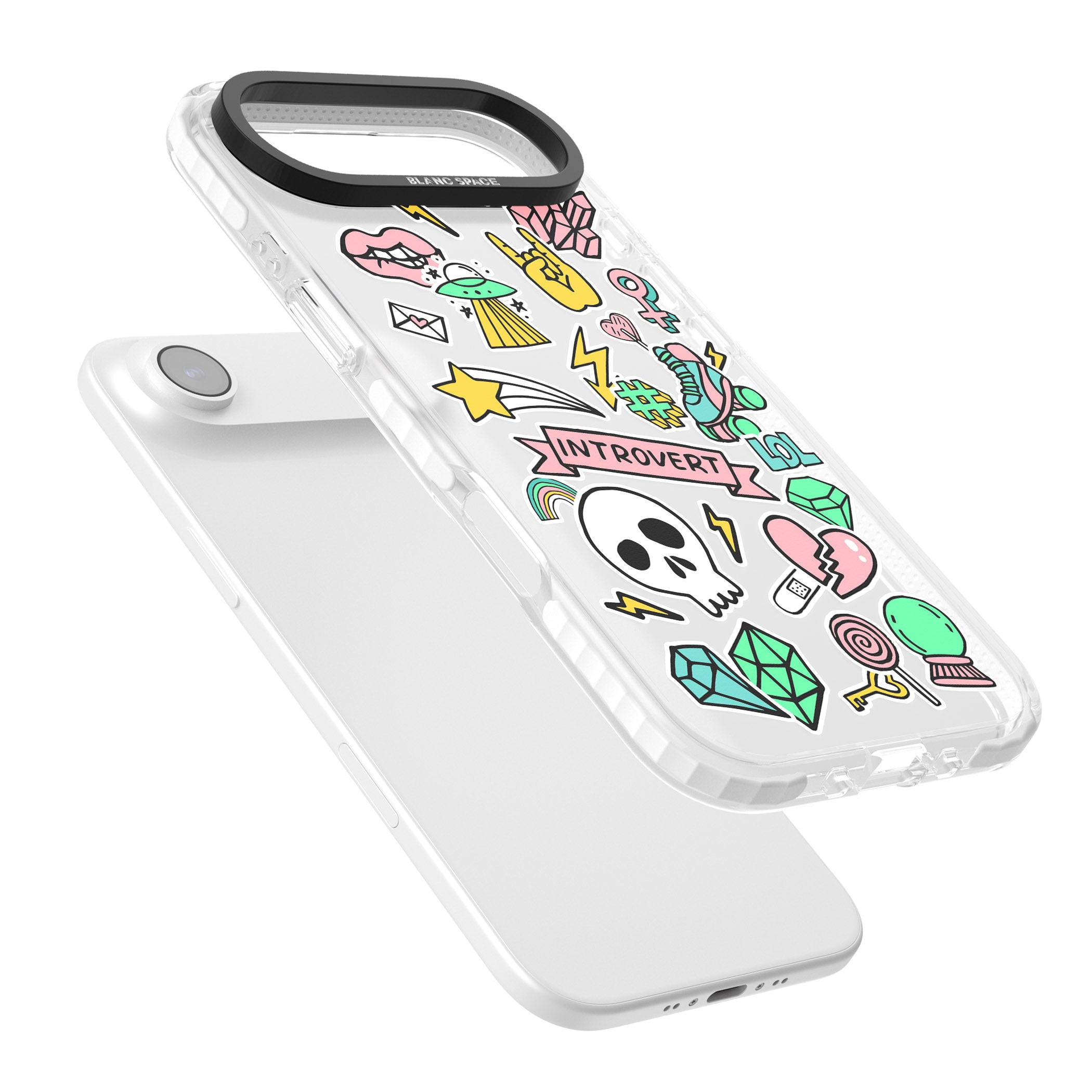 Introvert Sticker iPhone 17 Air Impact Clear Phone Case Colours