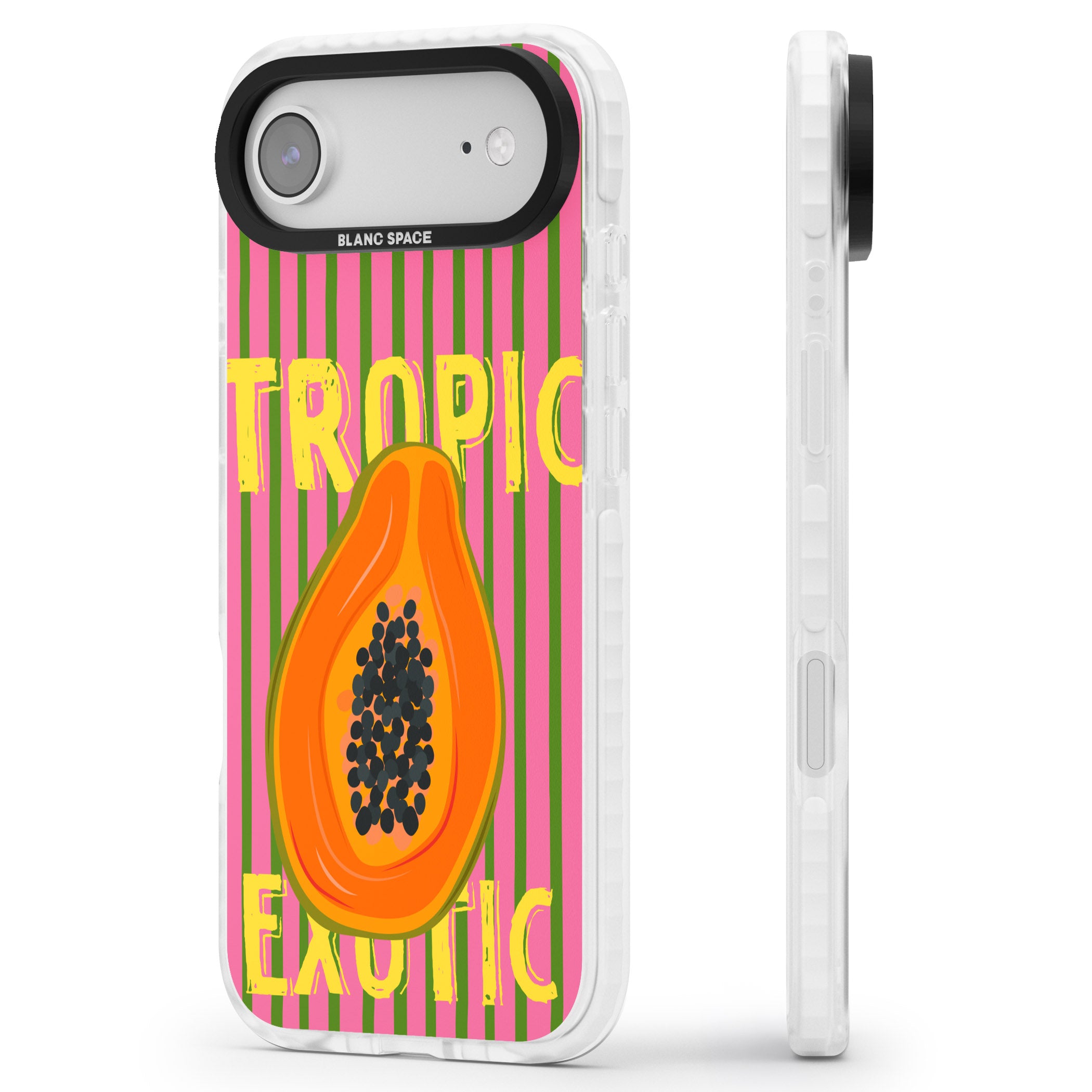 Tropic Exotic iPhone 17 Air Impact Clear Phone Case Side Profile