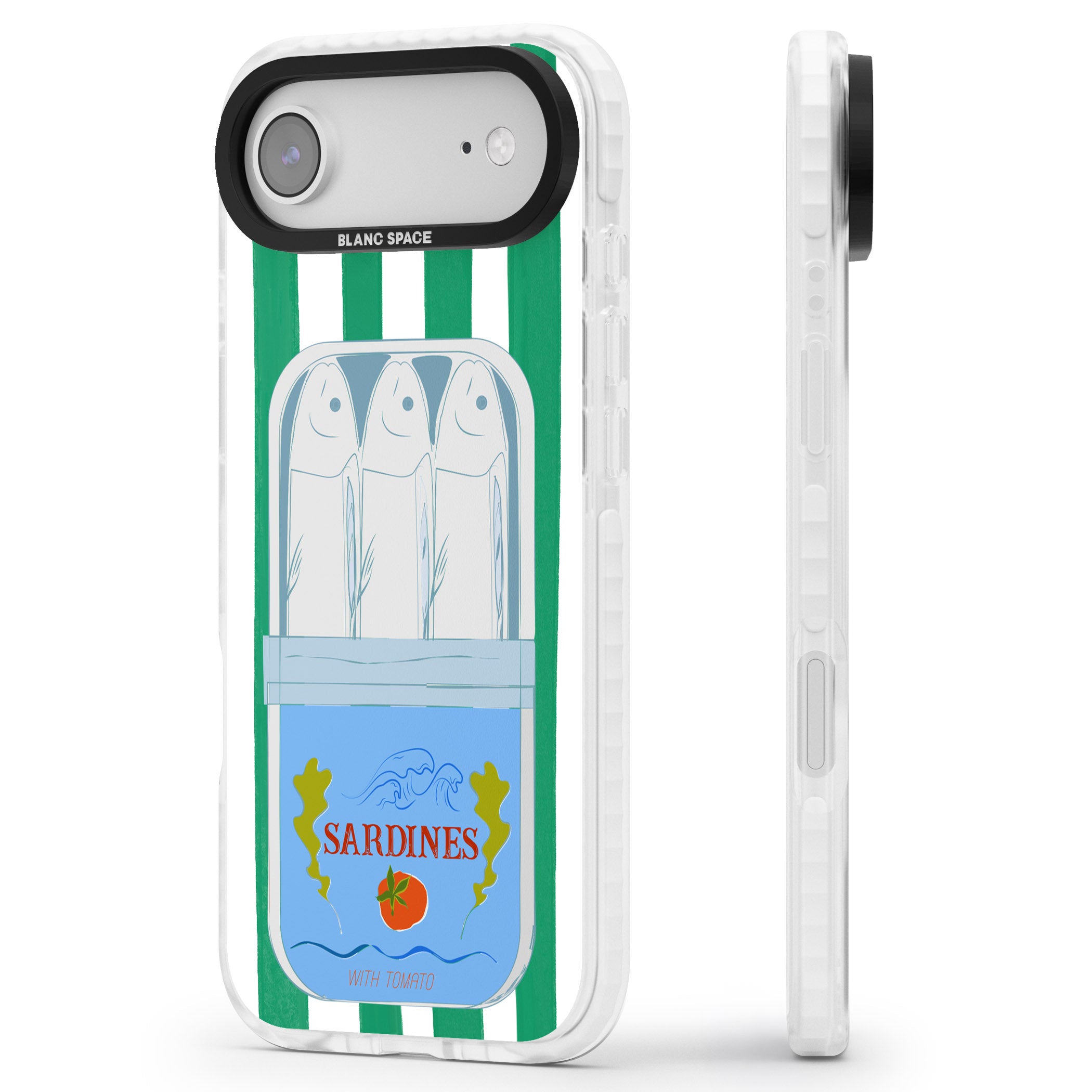 Italian Coastal Sardines iPhone 17 Air Impact Clear Phone Case Side Profile