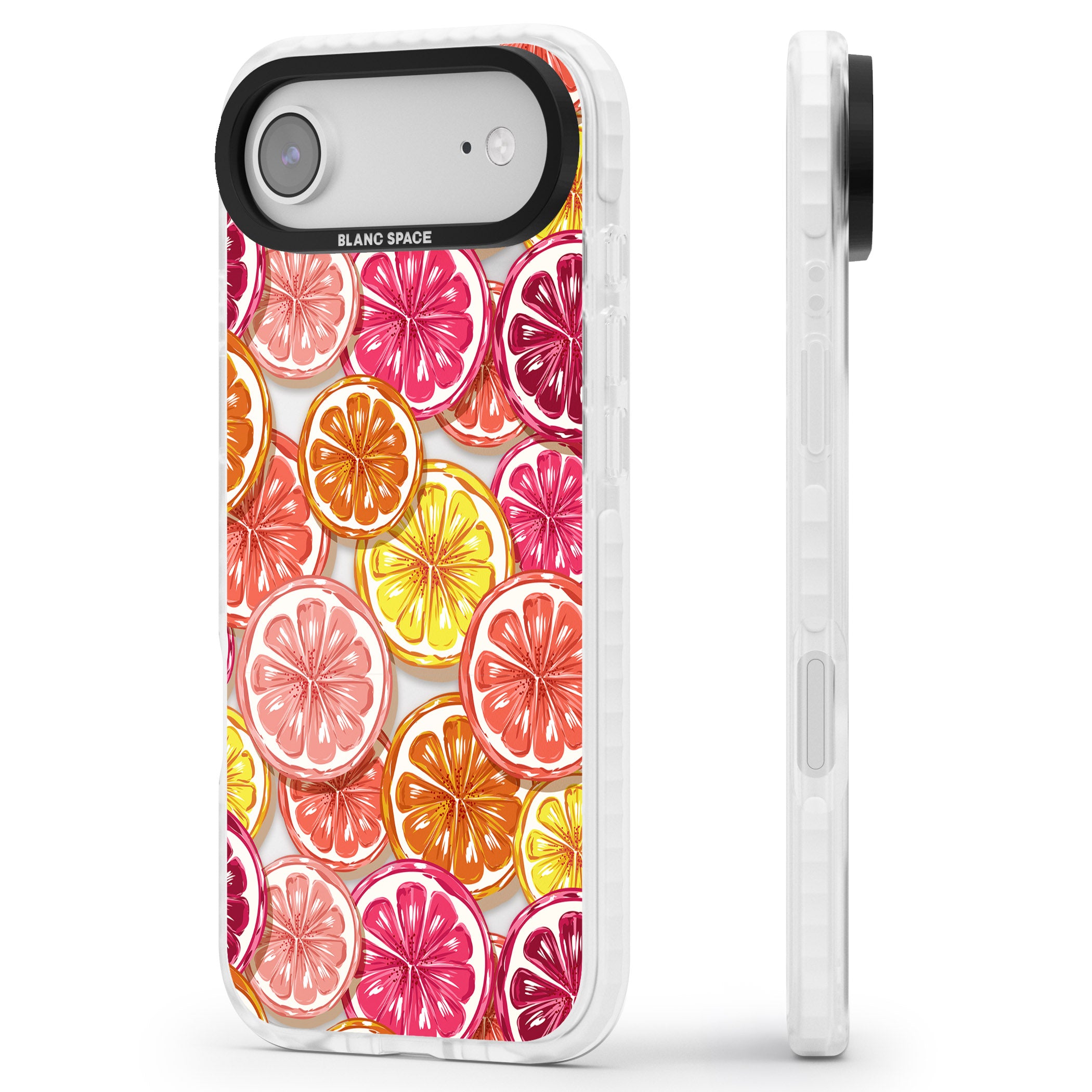 Citrus Fiesta iPhone 17 Air Impact Clear Phone Case Side Profile