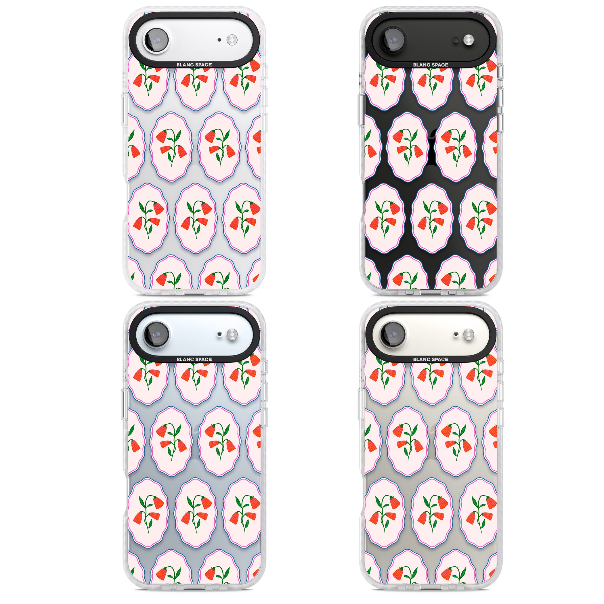 Rose Stamps iPhone 17 Air Impact Clear Phone Case APT Impact Protection