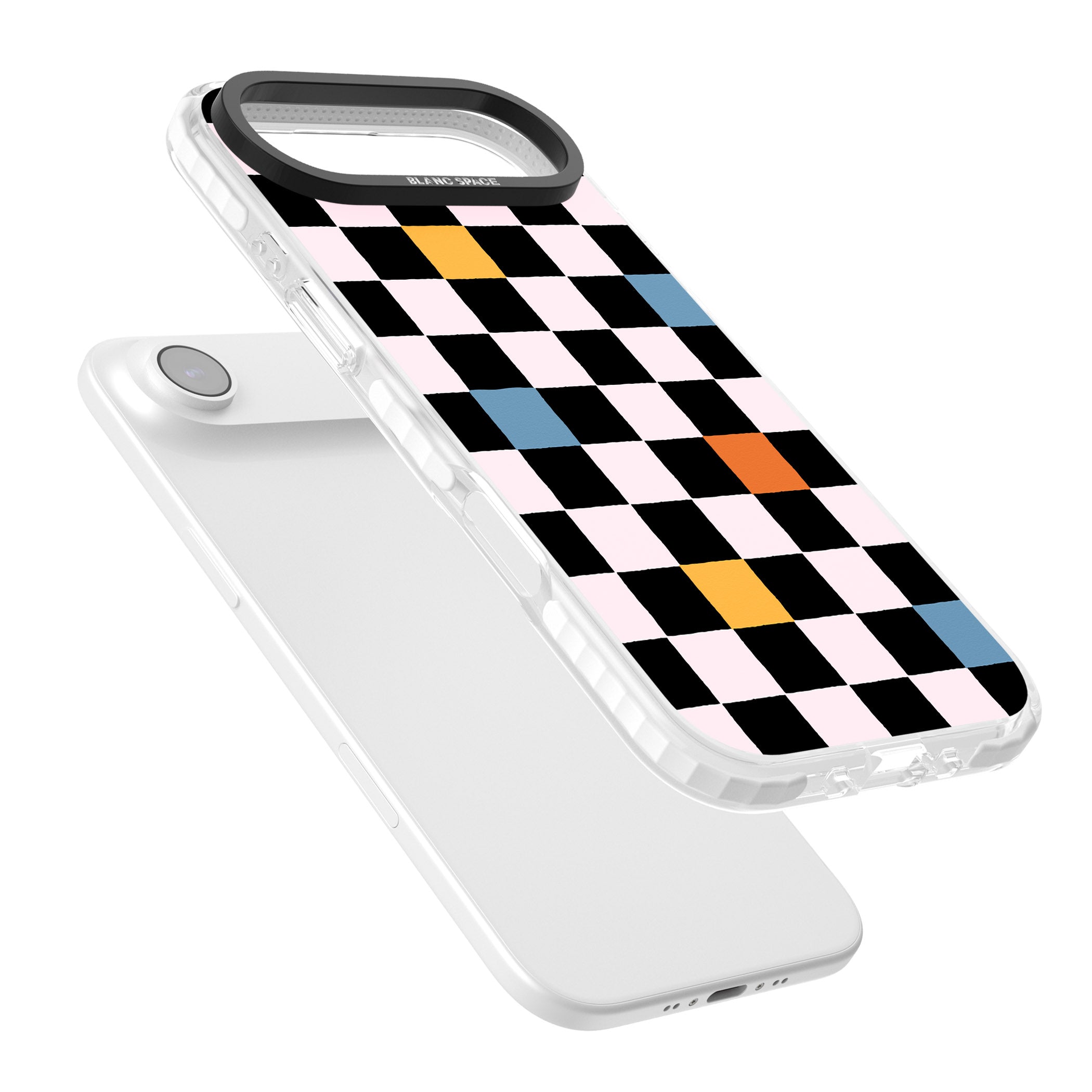 Vibrant Retro Checkered iPhone 17 Air Impact Clear Phone Case Colours