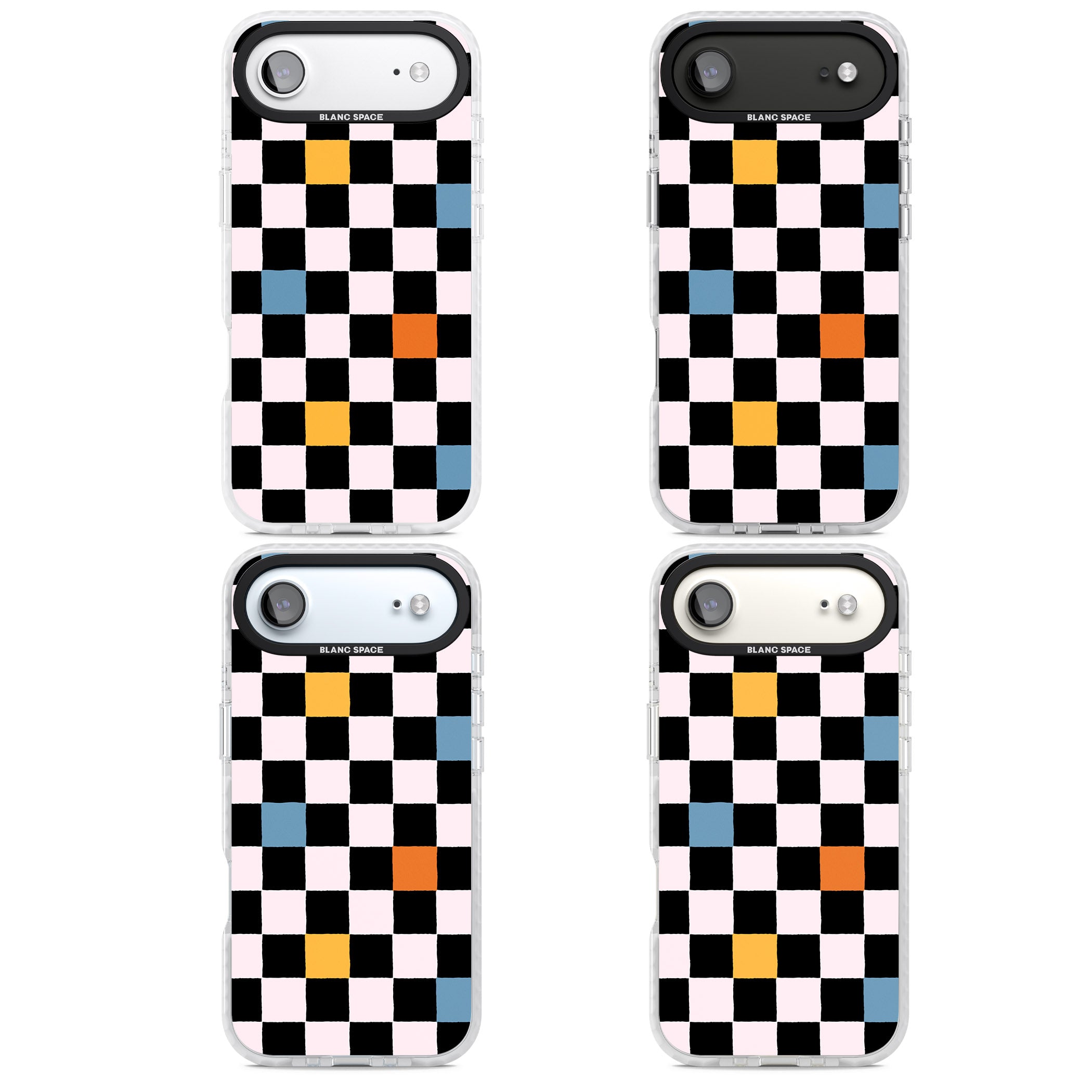 Vibrant Retro Checkered iPhone 17 Air Impact Clear Phone Case APT Impact Protection