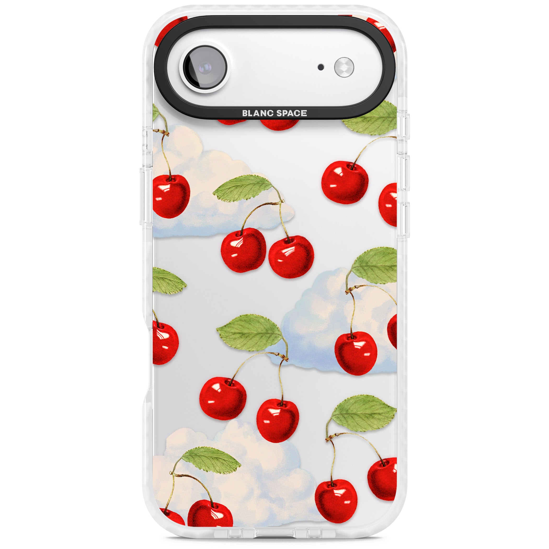 Vintage Cherries & Clouds iPhone 17 Air Impact Clear Phone Case