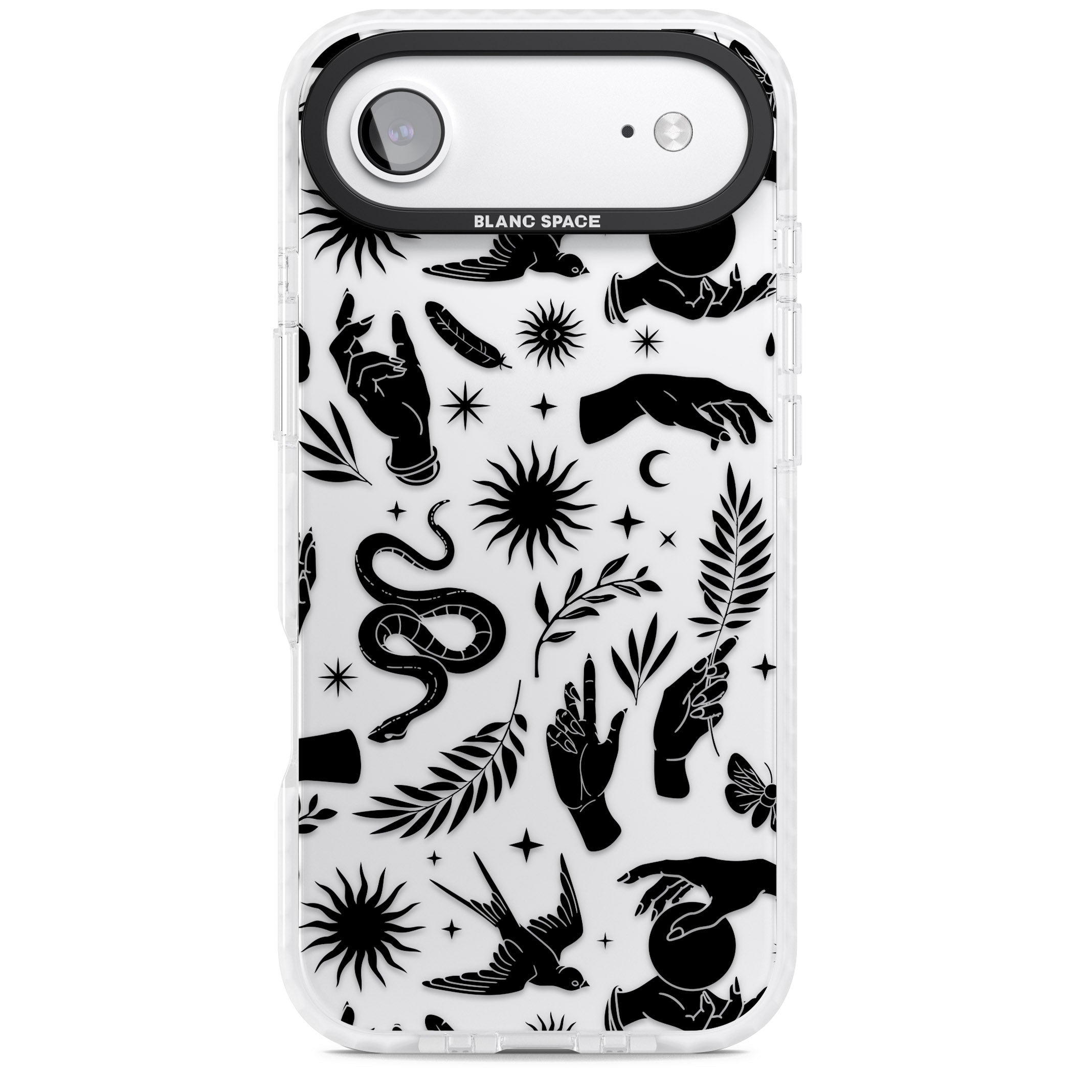 Celestial Pattern (Black) iPhone 17 Air Impact Clear Phone Case