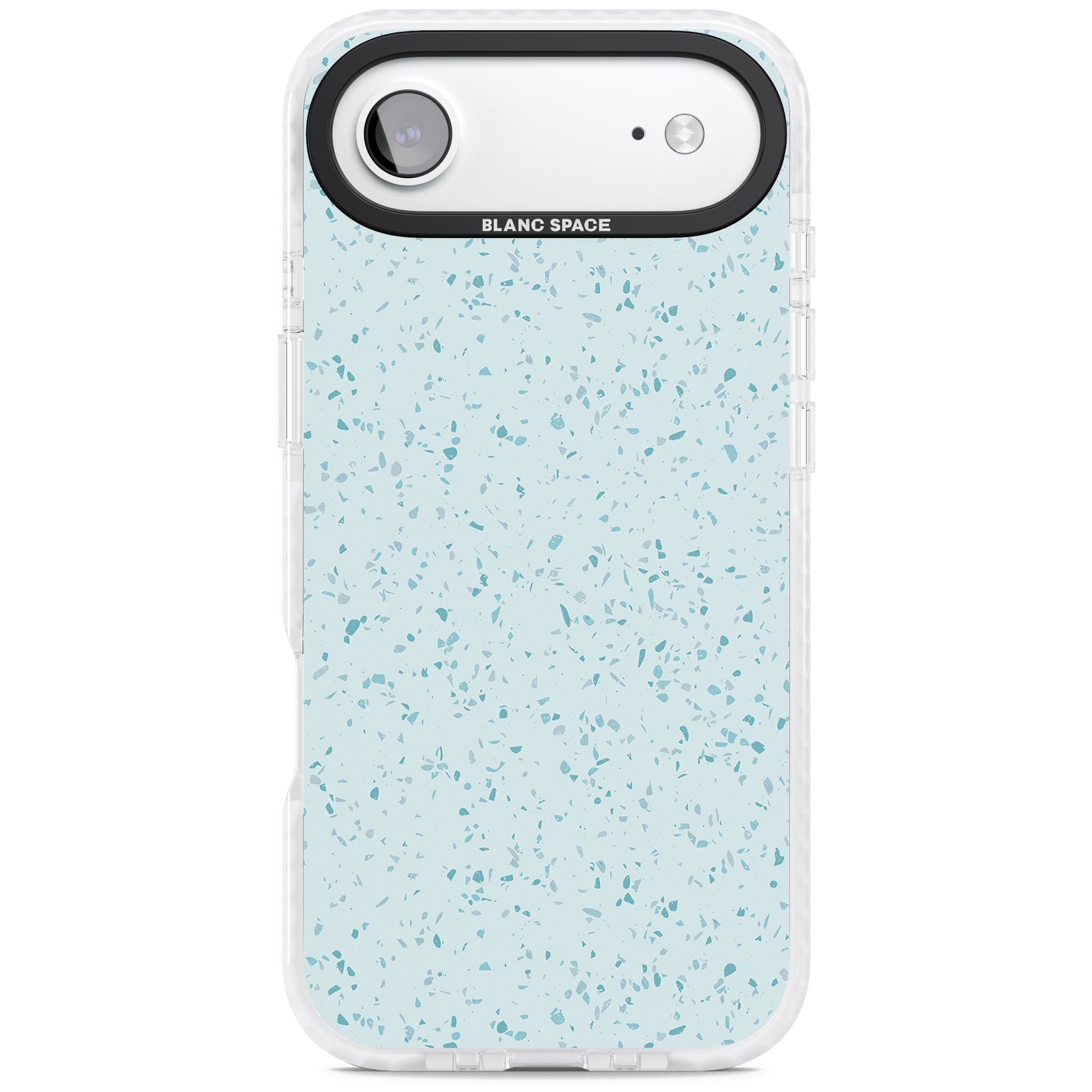 Light Blue Terrazzo Pattern iPhone 17 Air Impact Clear Phone Case