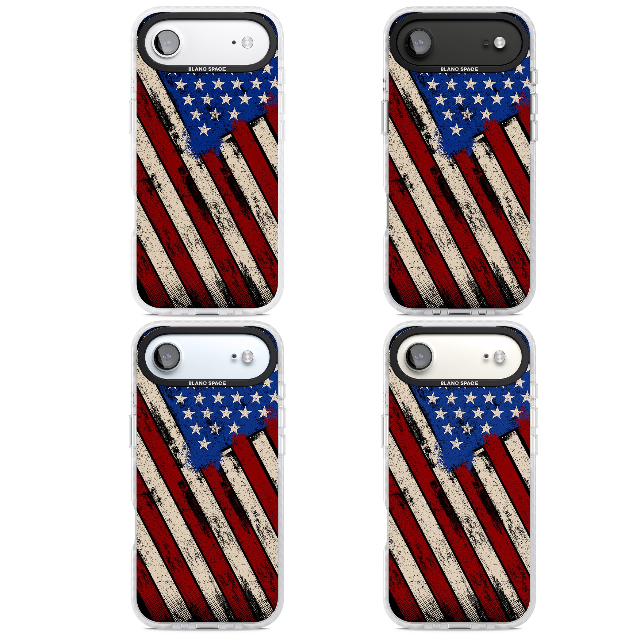 Distressed Us Flag iPhone 17 Air Impact Clear Phone Case APT Impact Protection