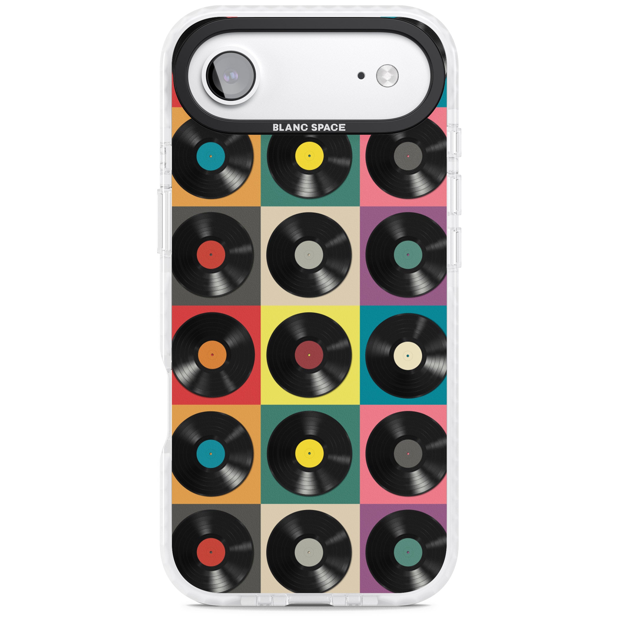 Vinyl Record Pattern iPhone 17 Air Impact Clear Phone Case